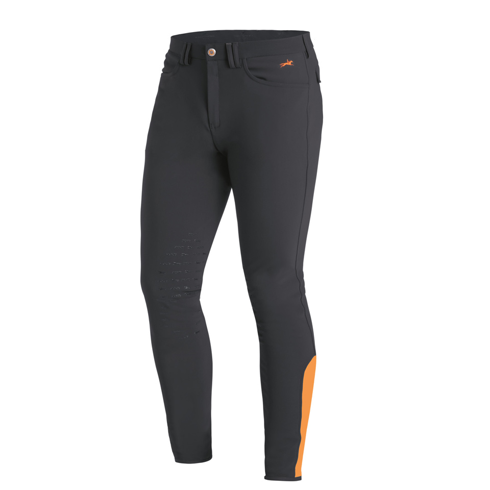 Schockemöhle Phoenix Kniegrip Reithose Herren - grey/orange, Größe 54