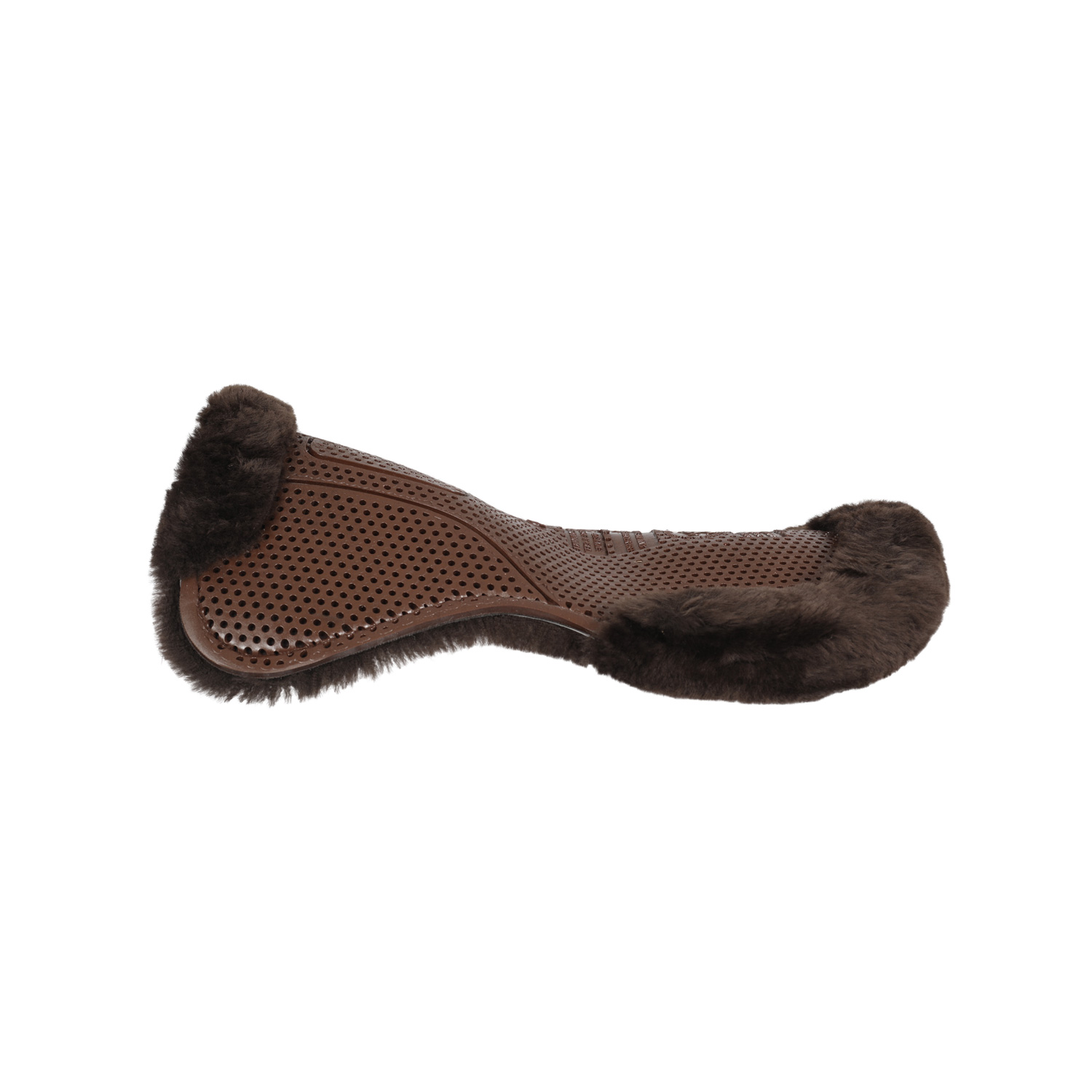 Acavallo Gel Pad mit Lammfell - brown/brown, Größe M