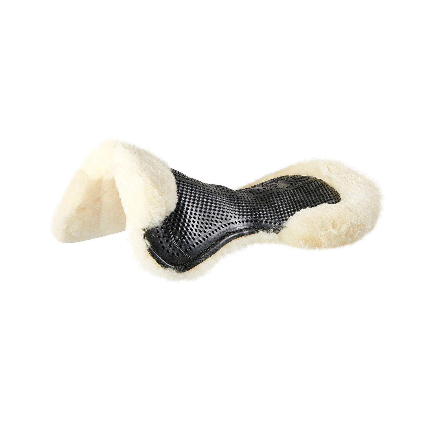 Acavallo Gel Pad mit Lammfell - black/natural, Größe M