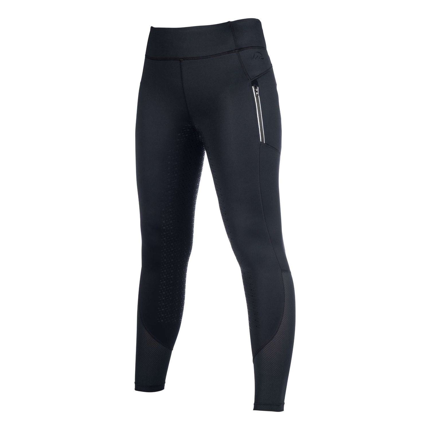 HKM Reitleggings Harbour Island Silikon-Vollbesatz Damen u. Kinder - black, Größe 40/42
