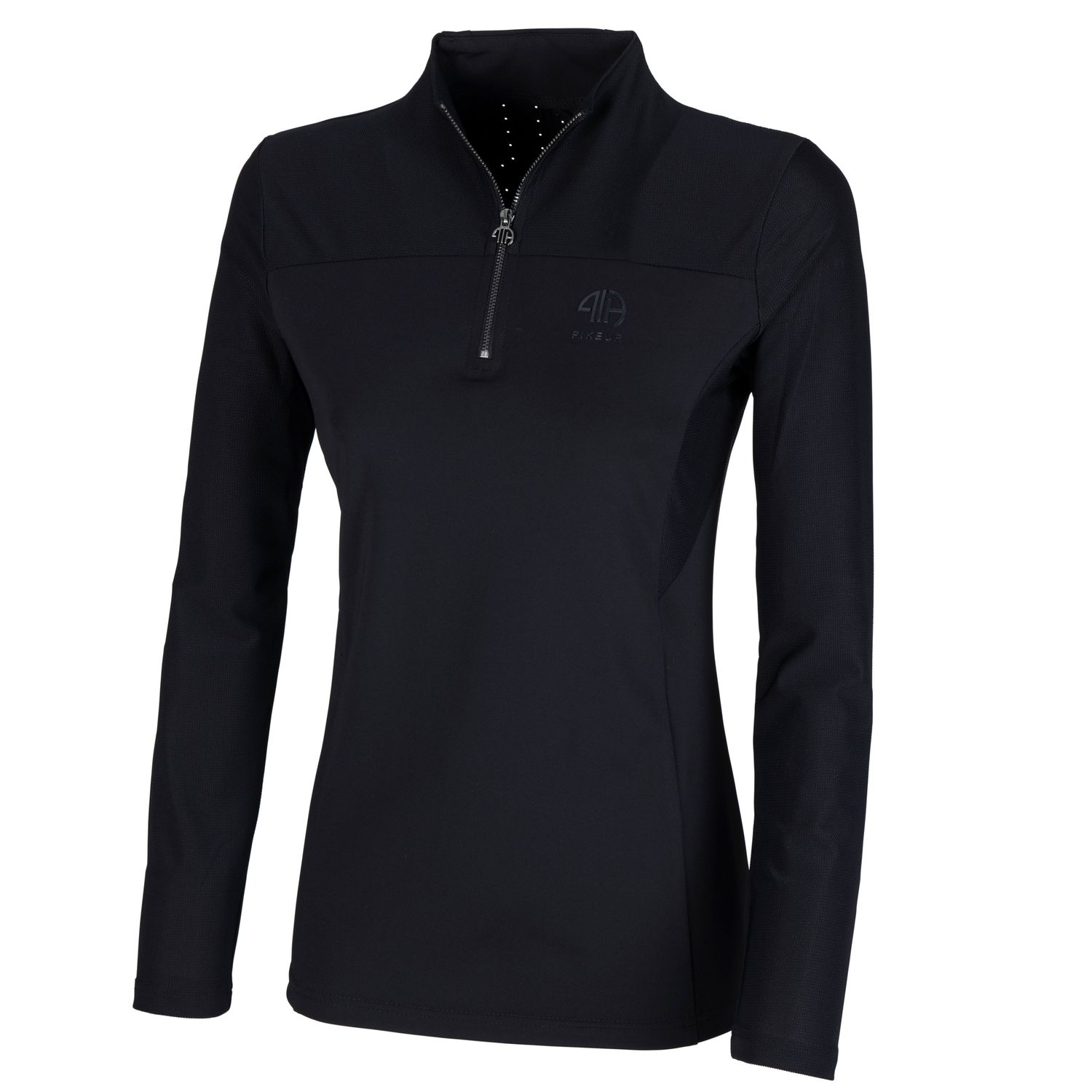 Pikeur Athleisure Funktionsshirt Zip Damen - black, Größe 36