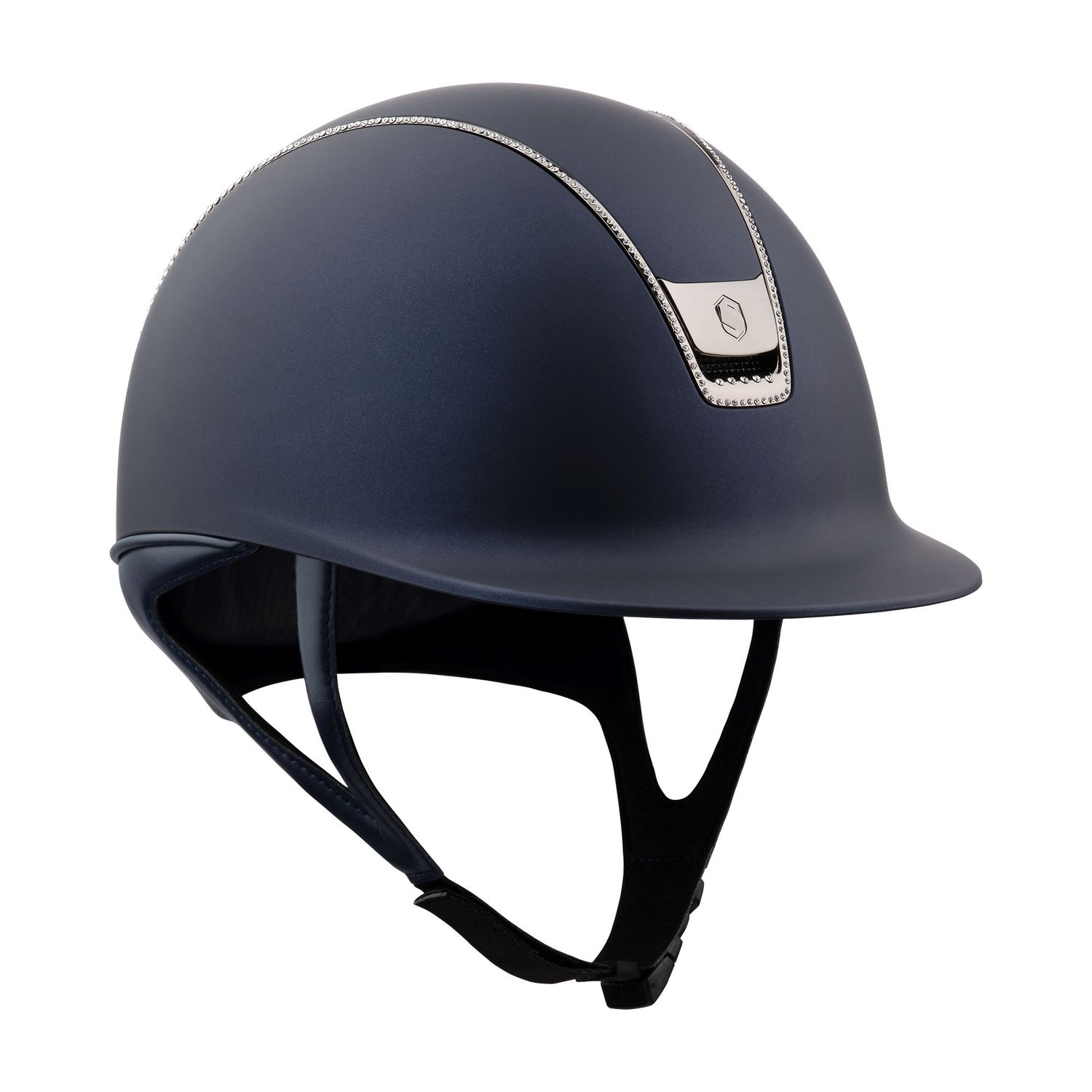 Samshield 2.0 Shadowmatt 300 Swarovski Crystal Reithelm - blau, Größe L (57-61)