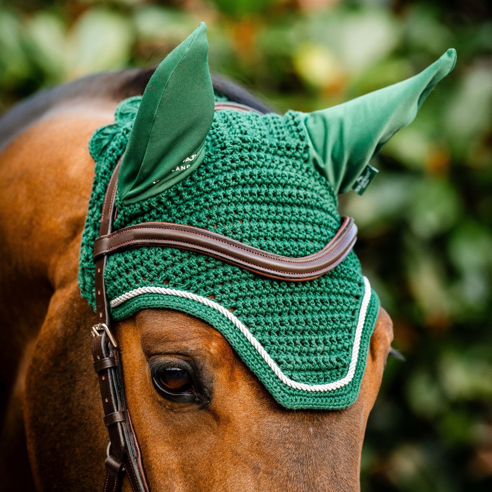 Horseware Signature Fliegenohren - hunter green, Größe Vollblut/Warmblut