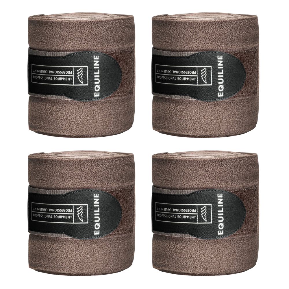 Equiline Stallbandagen Wolle 4 Stück - cappuccino, Größe 4m
