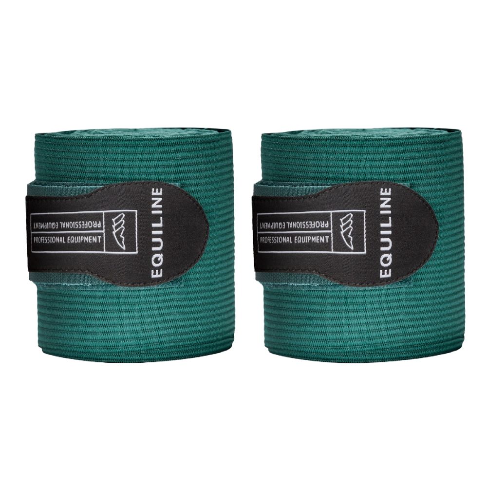 Equiline Bandagen Work Elastik+Fleece - bottle green