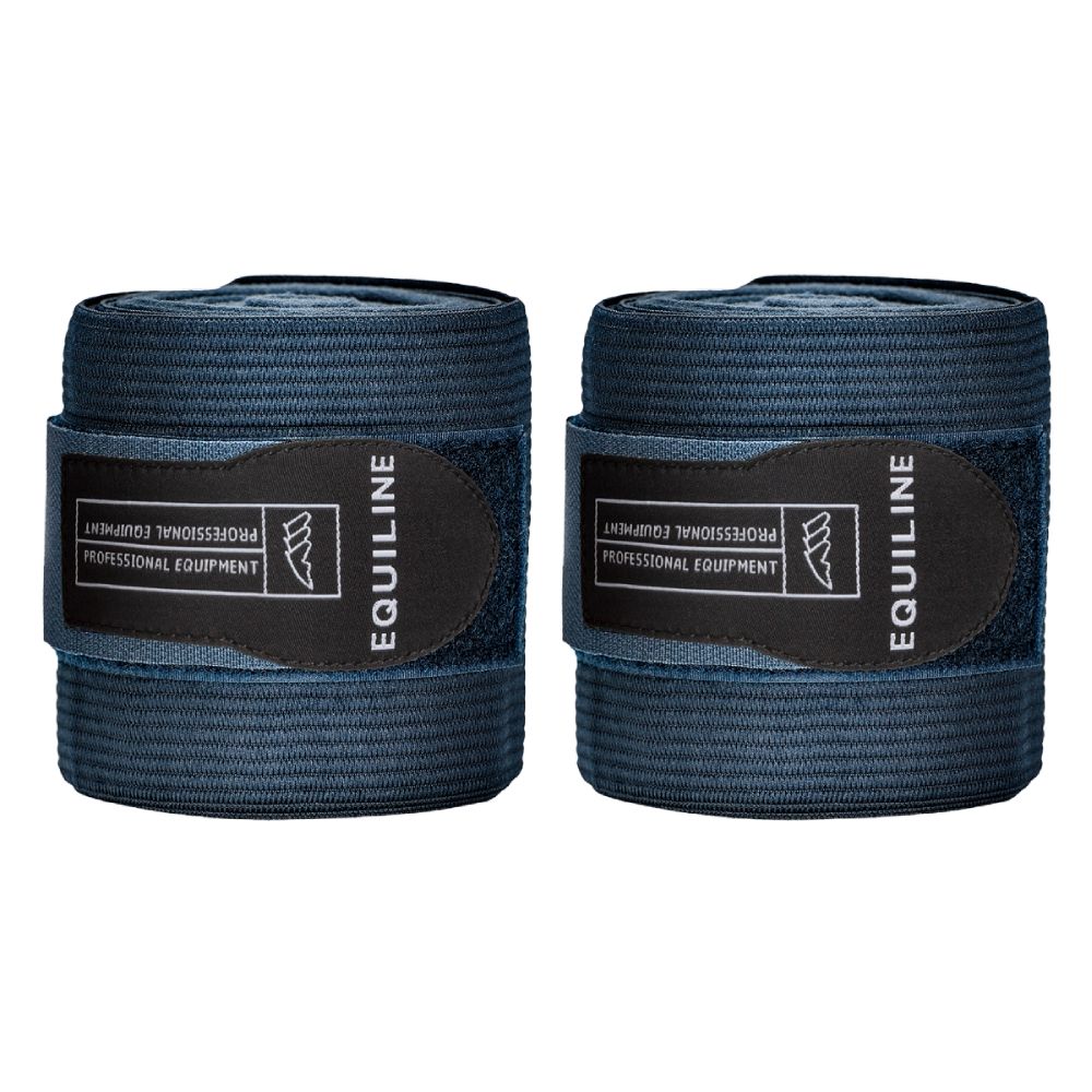 Equiline Bandagen Work Elastik+Fleece - navy