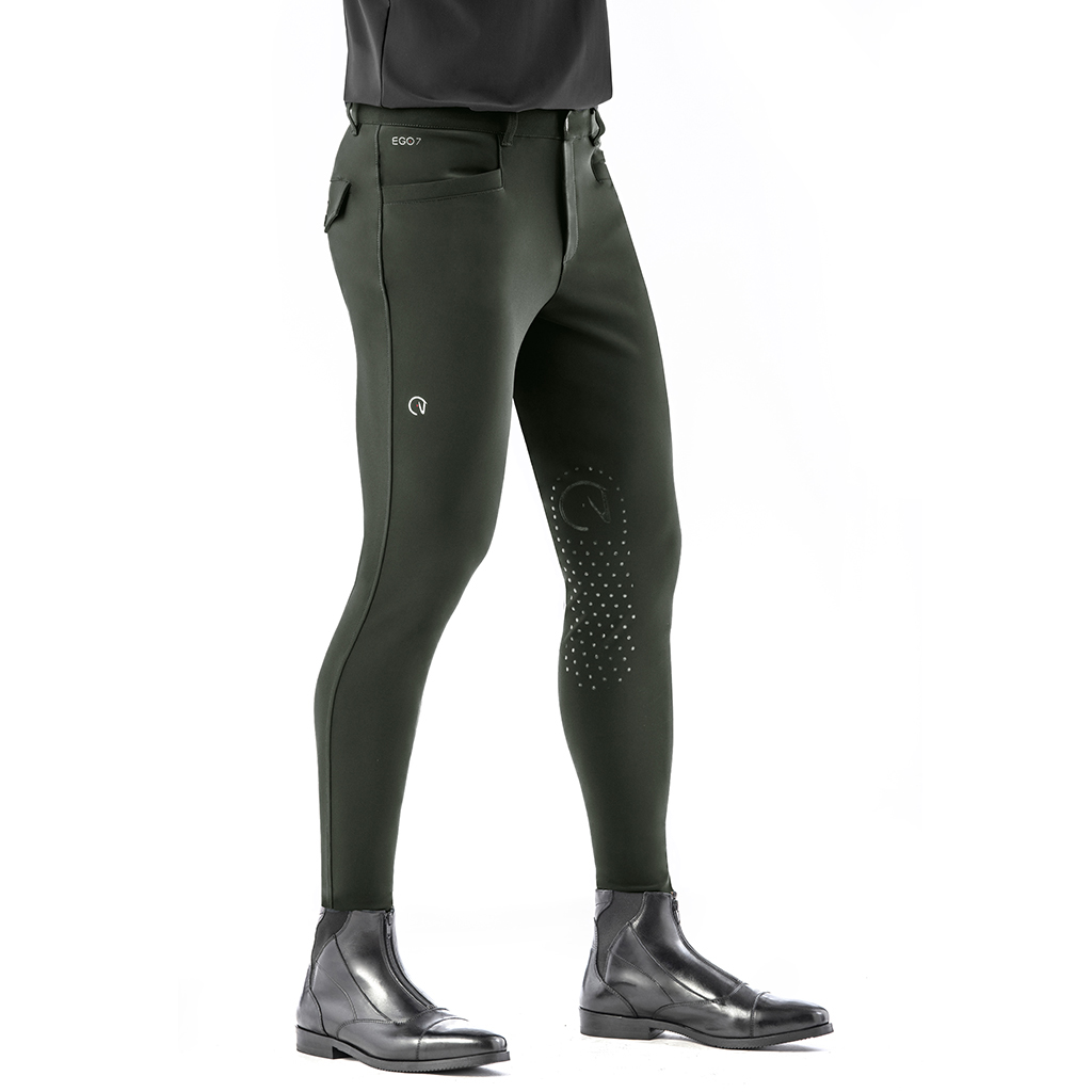 EGO7 Jumping EJ Knie Grip Reithose Herren - army green, Größe 50
