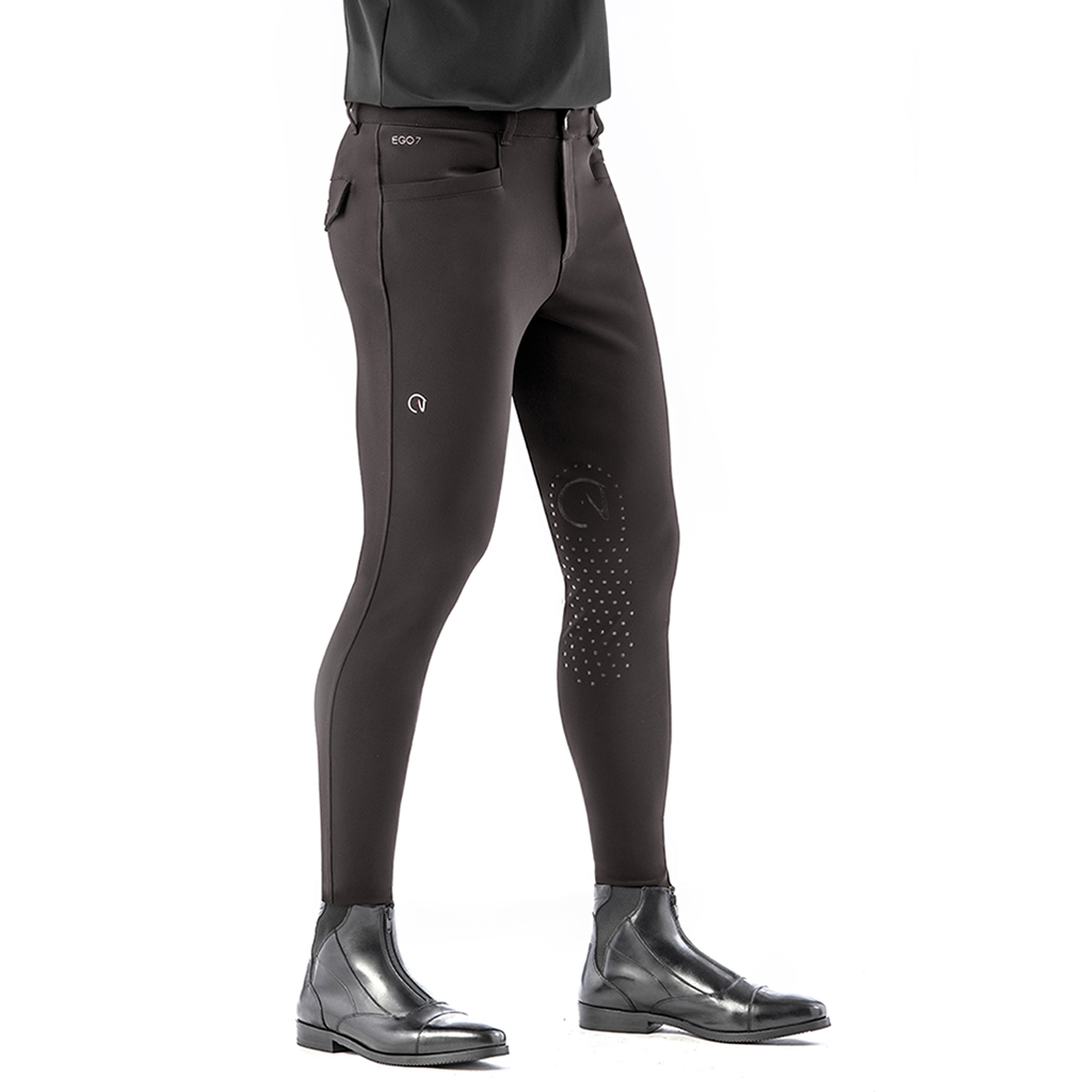 EGO7 Jumping EJ Knie Grip Reithose Herren - chocolate, Größe 46