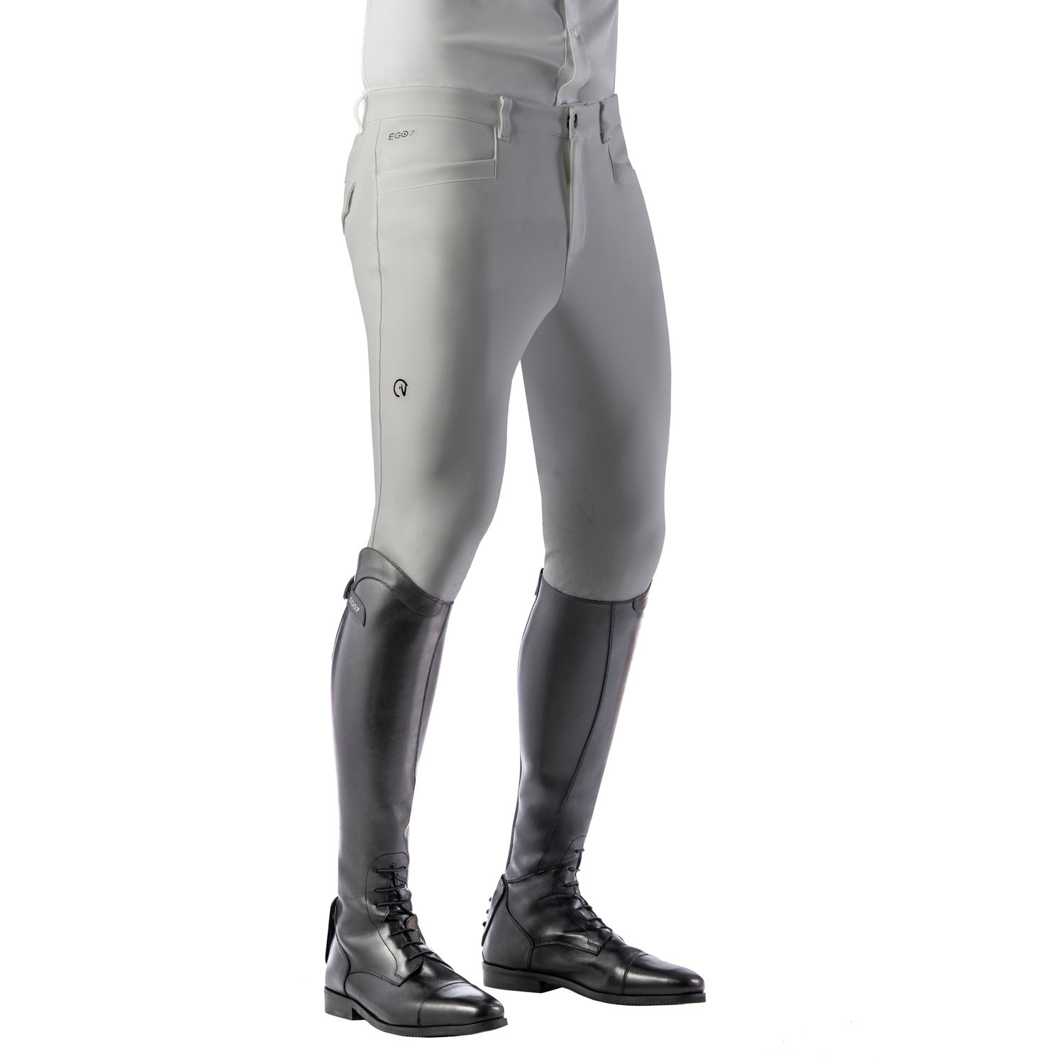 EGO7 Jumping EJ Knie Grip Reithose Herren - ice grey, Größe 48