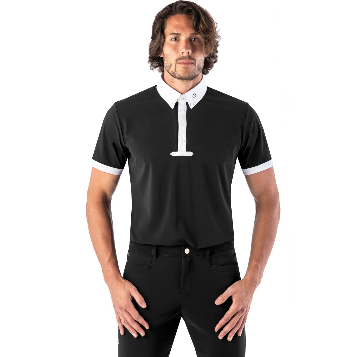 EGO7 MC Turniershirt kurzarm Herren - schwarz, Größe 48