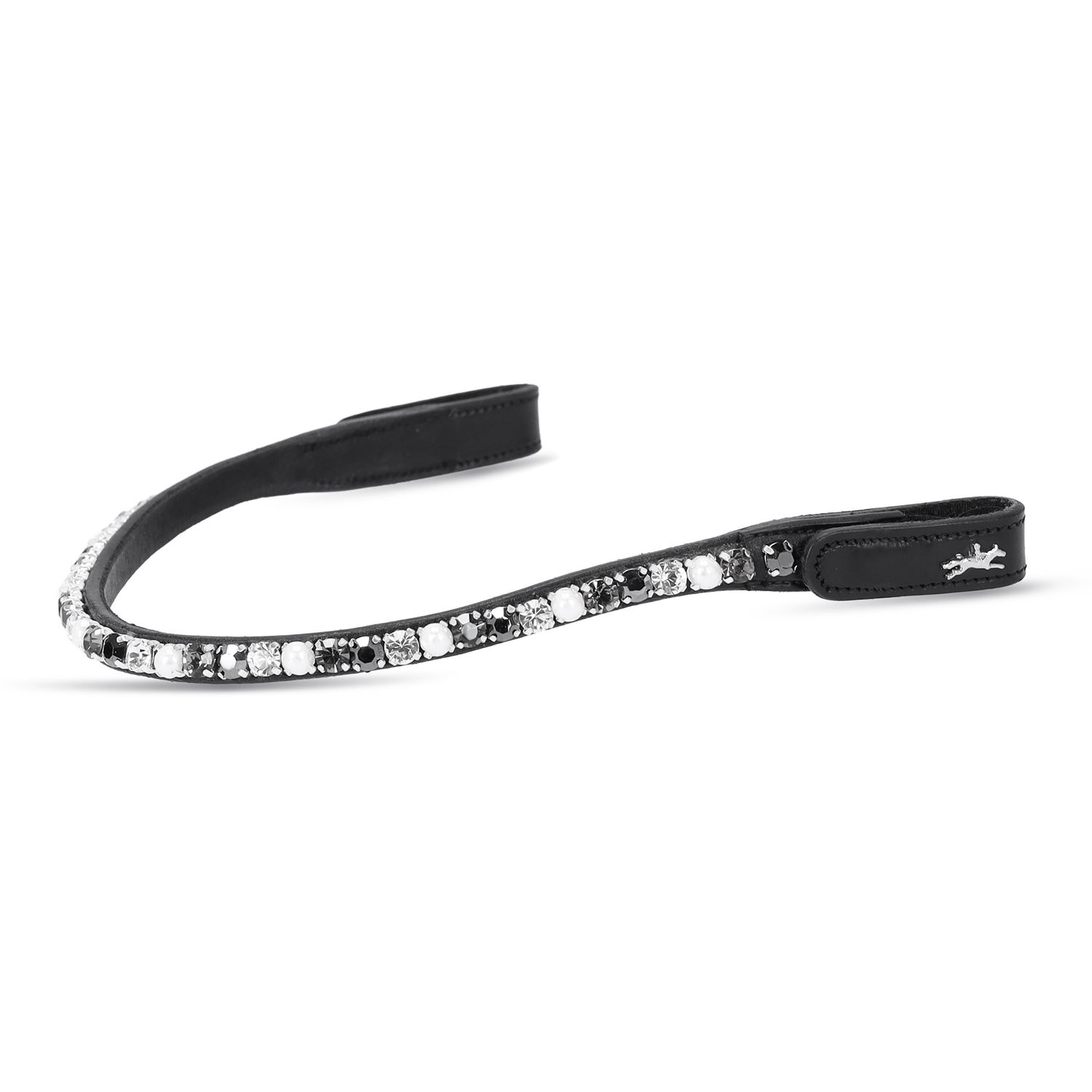 Schockemöhle Stirnriemen Siena - black/pearl shades, Größe VB