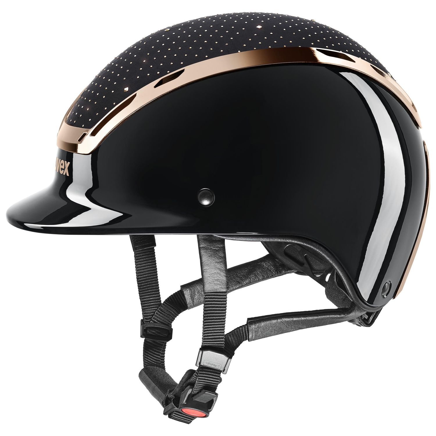 UVEX Exxeed glow Reithelm - black-rosé, Größe XS-S (54-56)