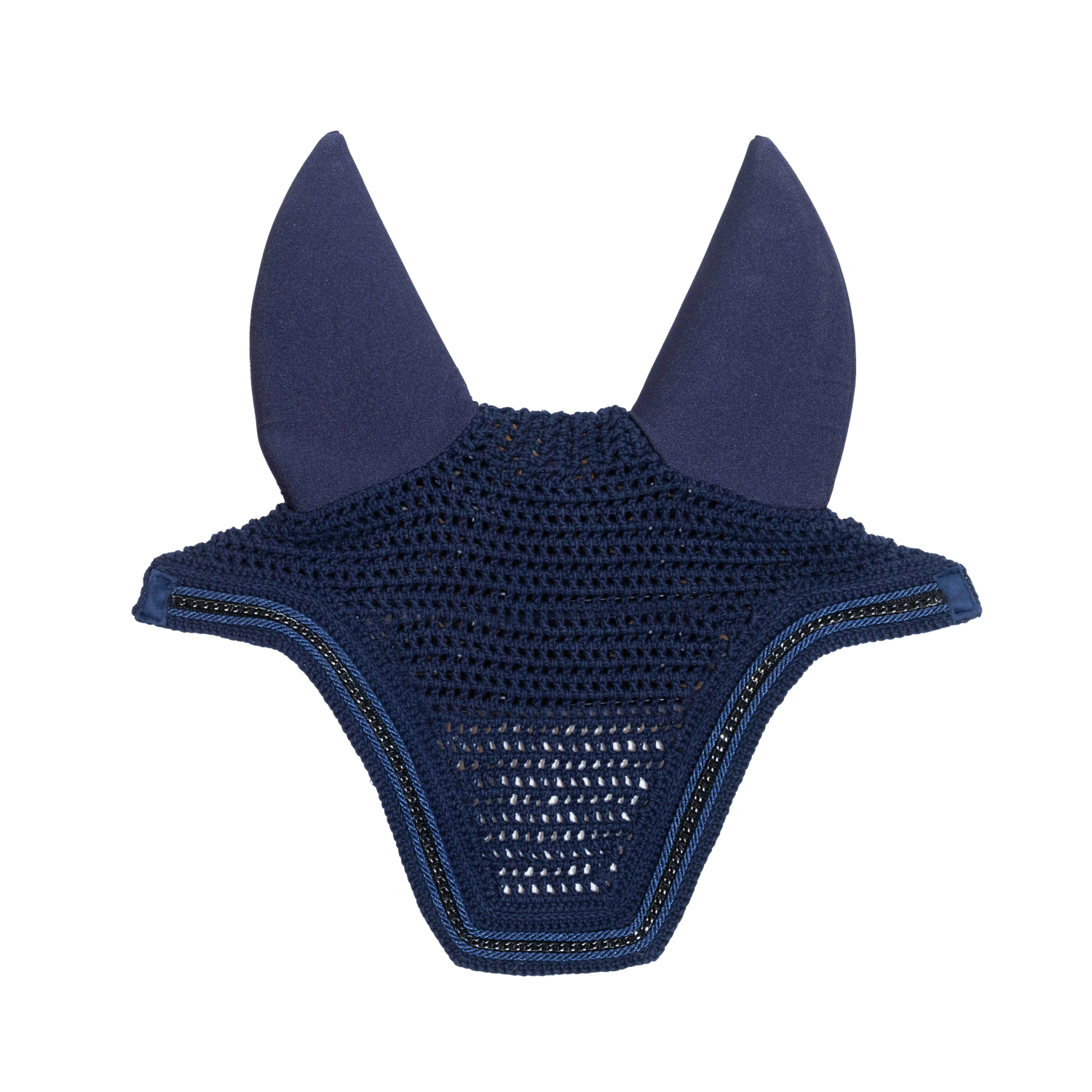 Kentucky Horsewear Fliegenmütze Wellington Metal Chain Soundless - navy, Größe full soundless