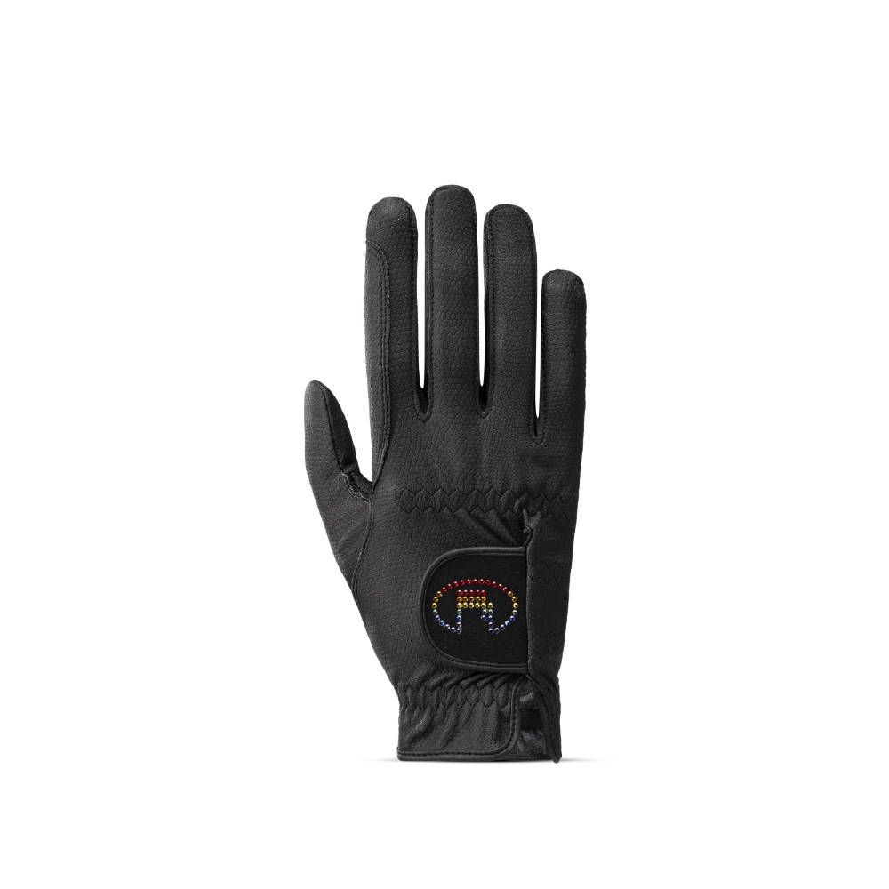Roeckl Reithandschuh MARNE - black/rainbow, Größe 6½
