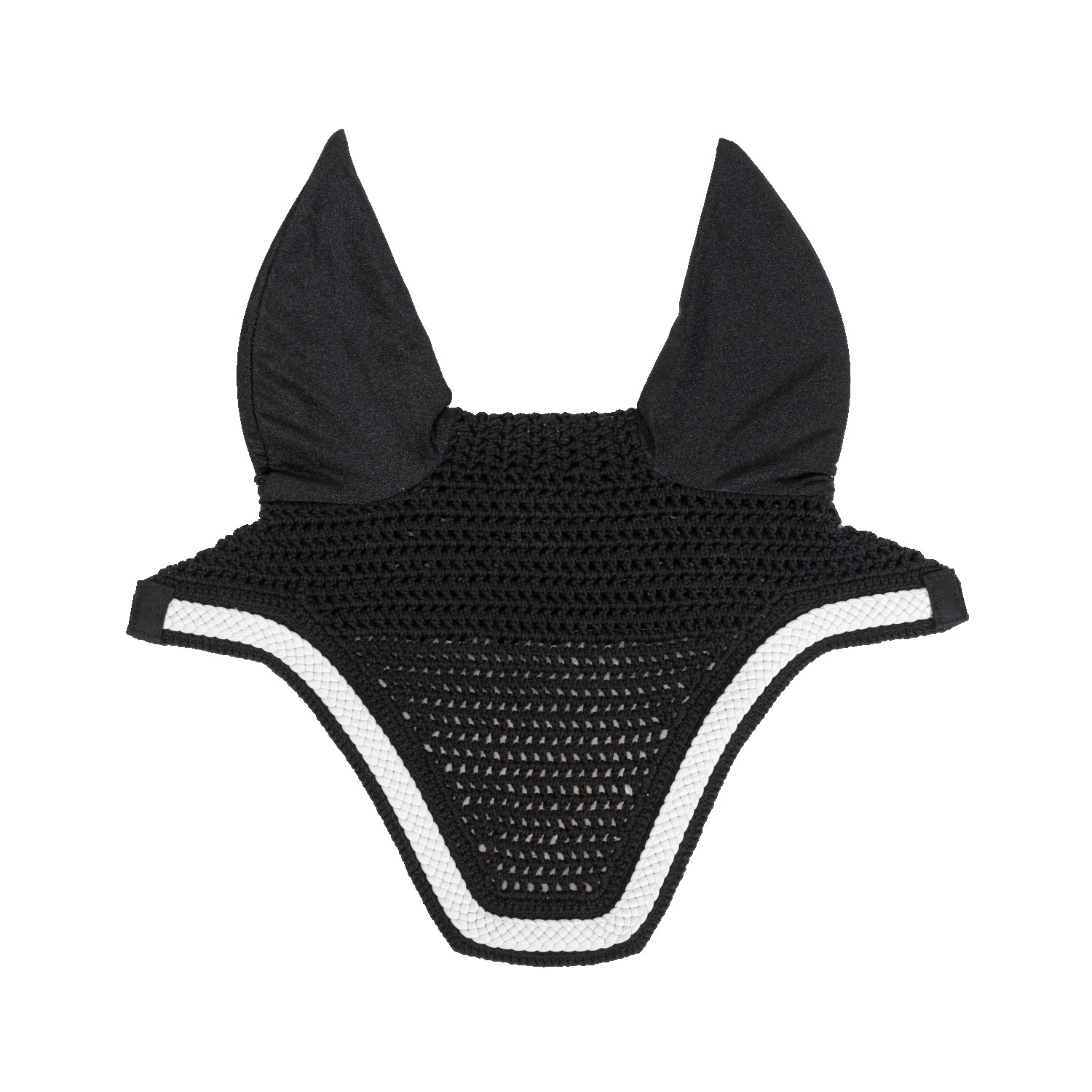 Kentucky Horsewear Wellington Plaited Cord Fliegenmütze - schwarz, Größe Full