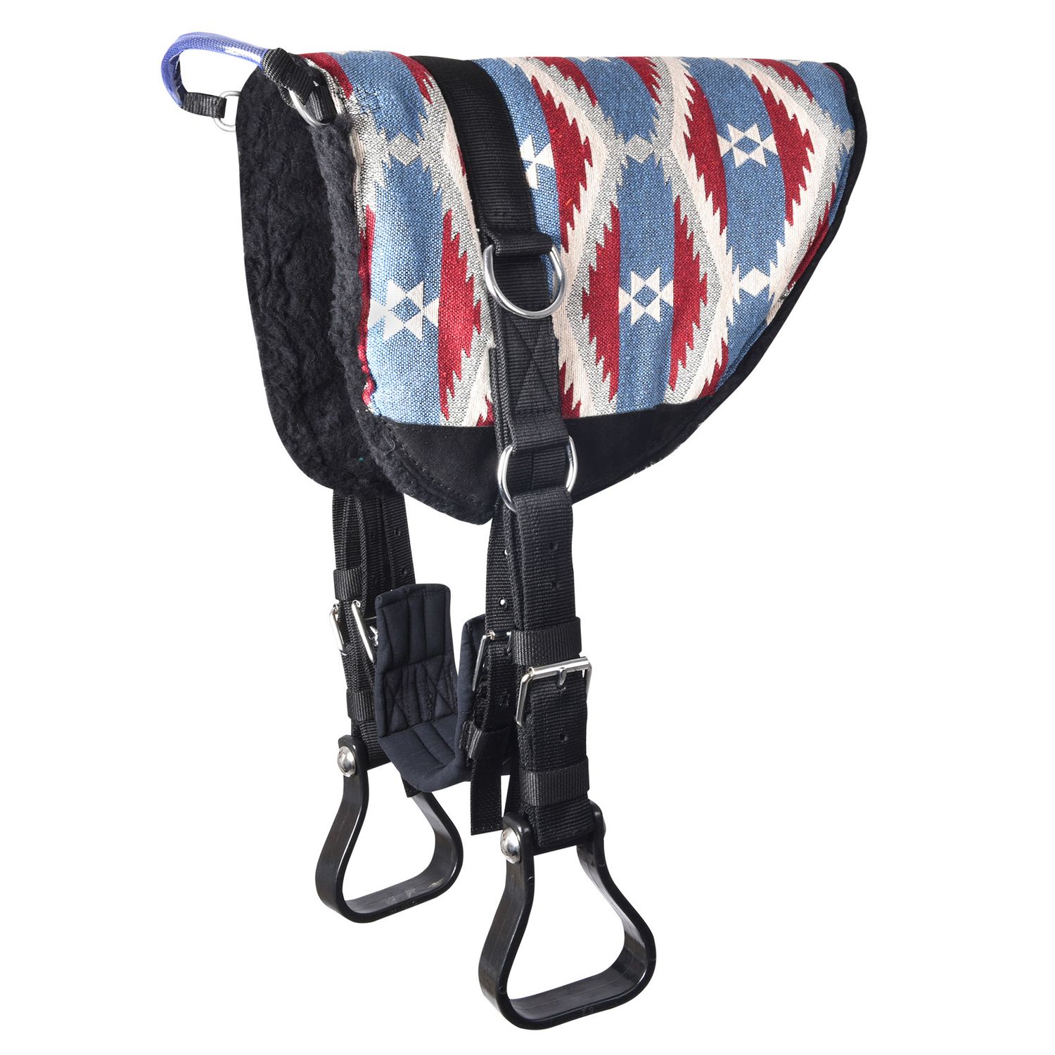 Waldhausen Bare-Back-Pad - blau/rot, Größe Warmblut