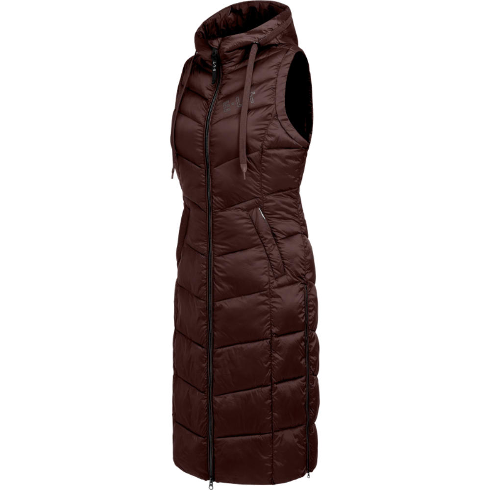 ELT Ostende Lightweight Longweste Damen - mahagoni, Größe XXS