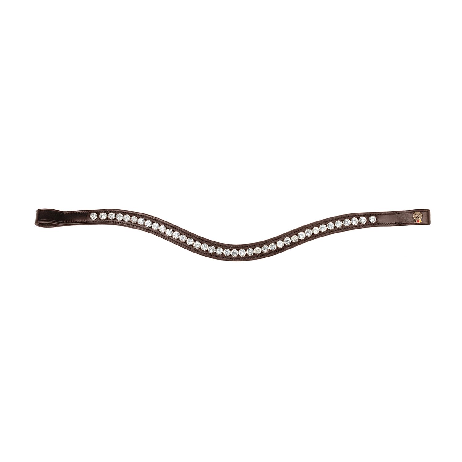 Waldhausen Stirnband X-Line Classic - braun/silber, Größe Warmblut