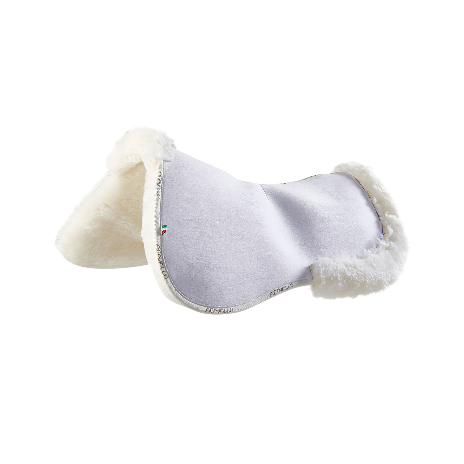 Acavallo Pad Mikrovlies Lammfell Taschenkonf. - white/natural