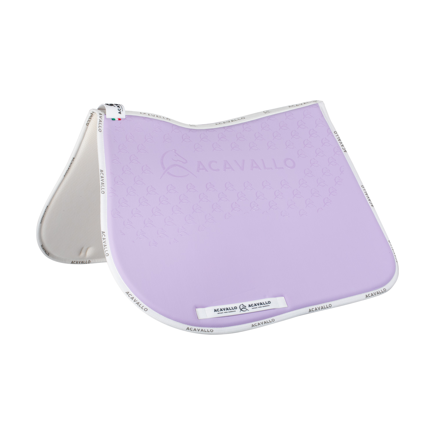 Acavallo Schabracke Springen JS CW-CS Lykra & Bambus Silikon Grip - lilla/white