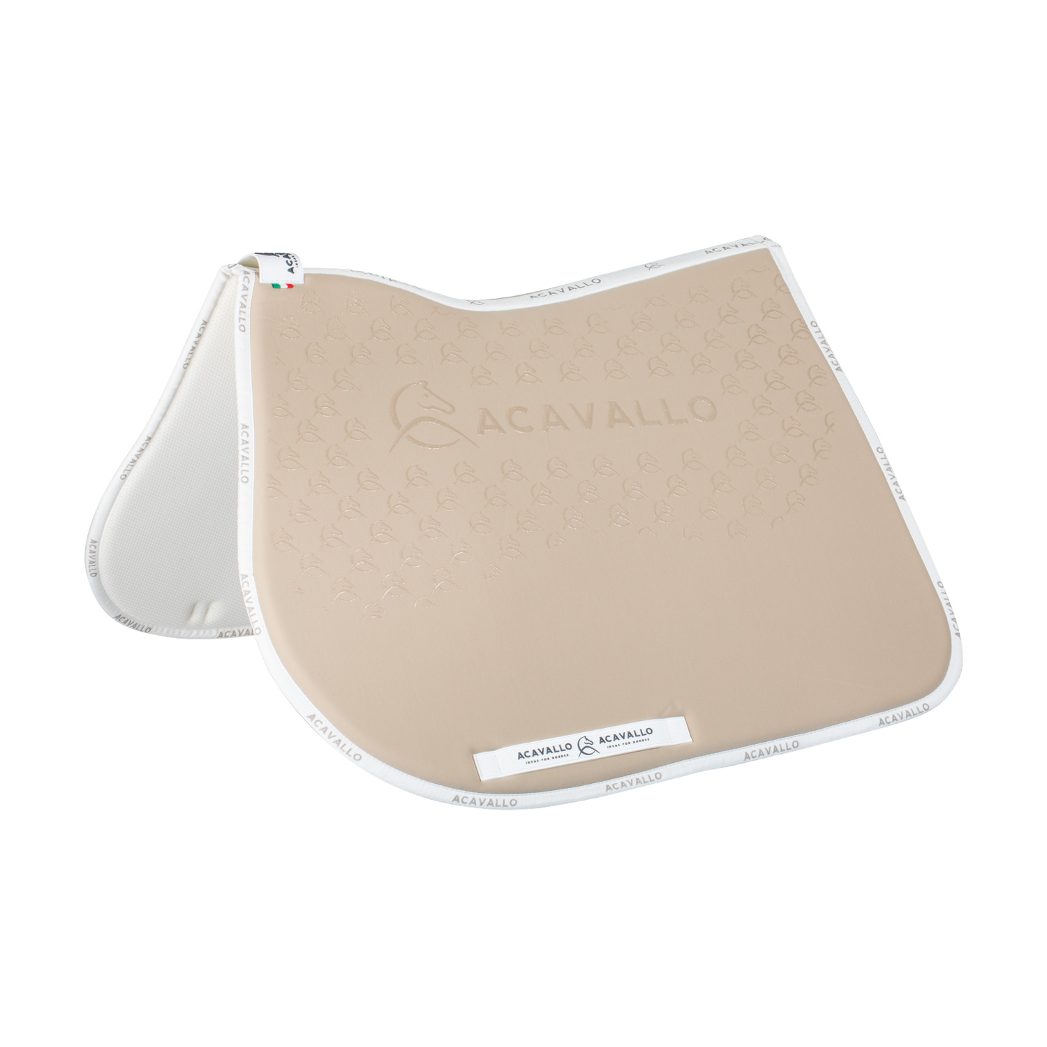 Acavallo Schabracke Springen JS CW-CS Lykra & Bambus Silikon Grip - sand/white