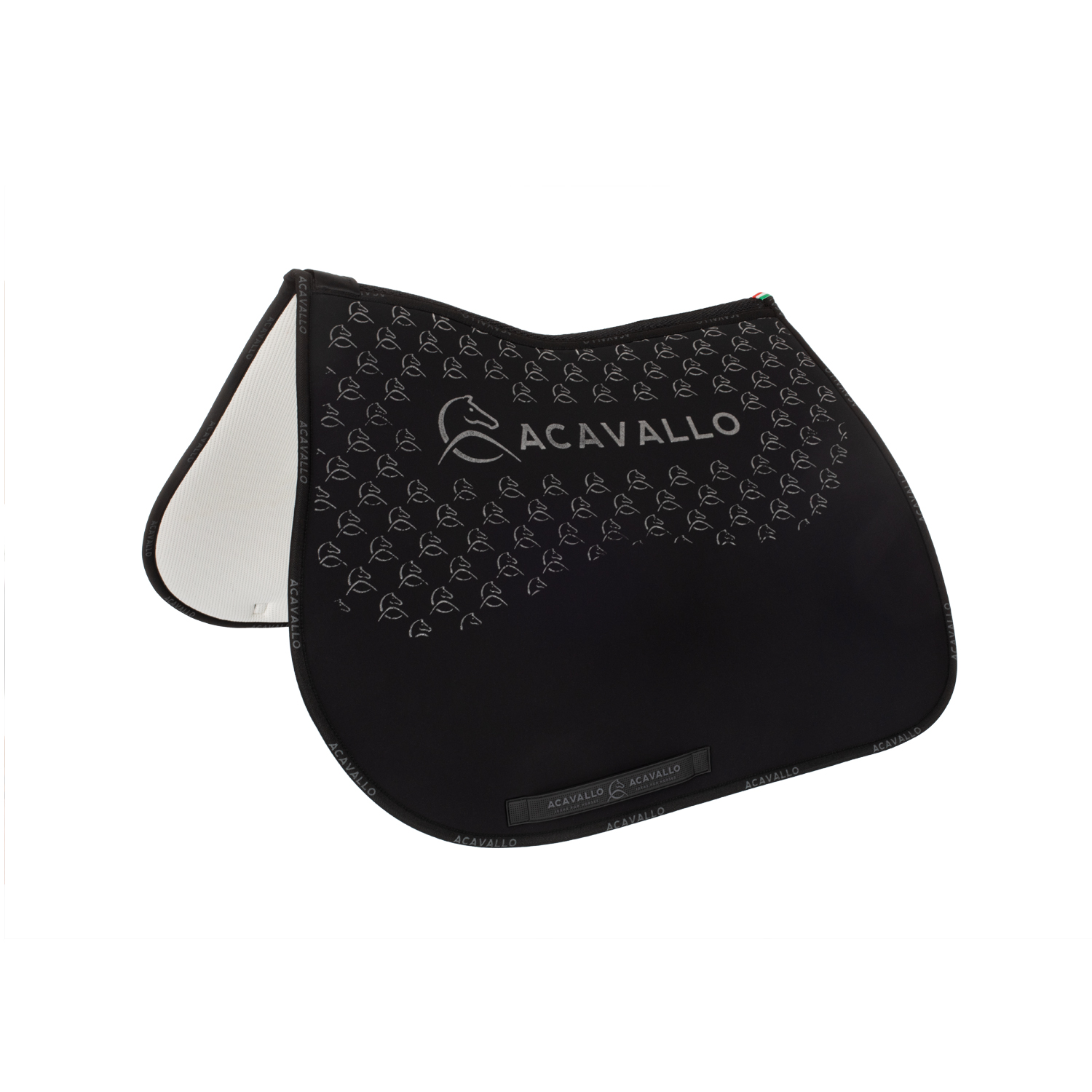 Acavallo Schabracke Springen JS CW-CS Lykra & Bambus Silikon Grip - black/black