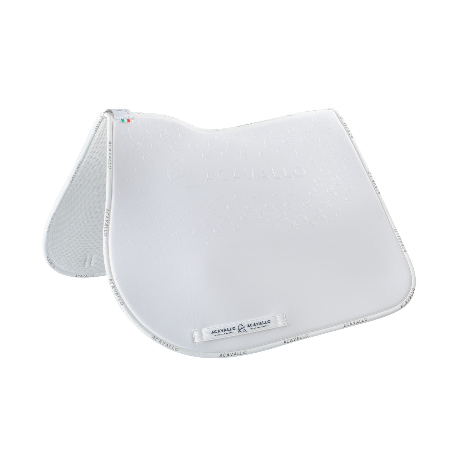 Acavallo Schabracke Springen JS CW-CS Lykra & Bambus Silikon Grip - white/white