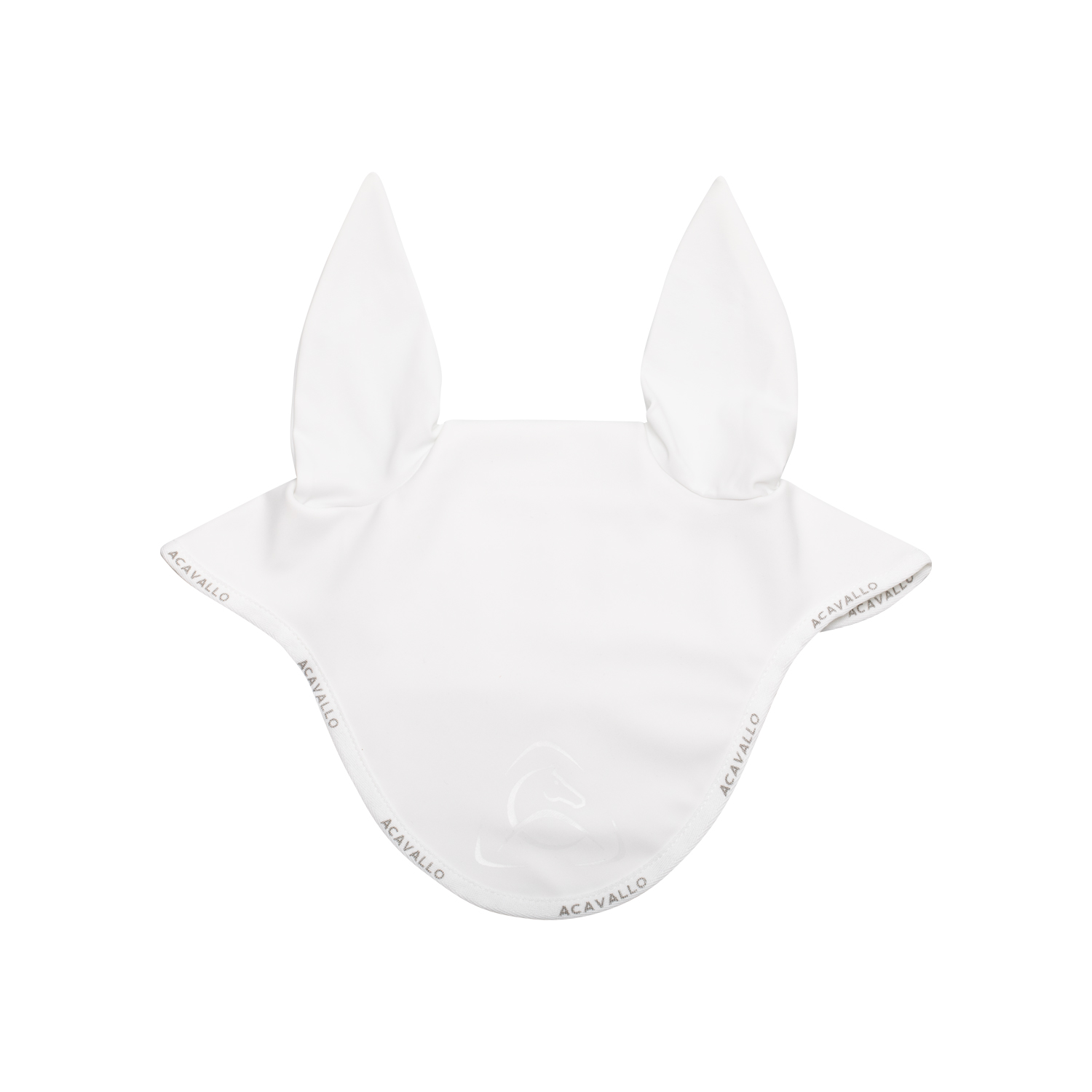 Acavallo Lykra Fliegenohren mit Silikon Logo - white/white