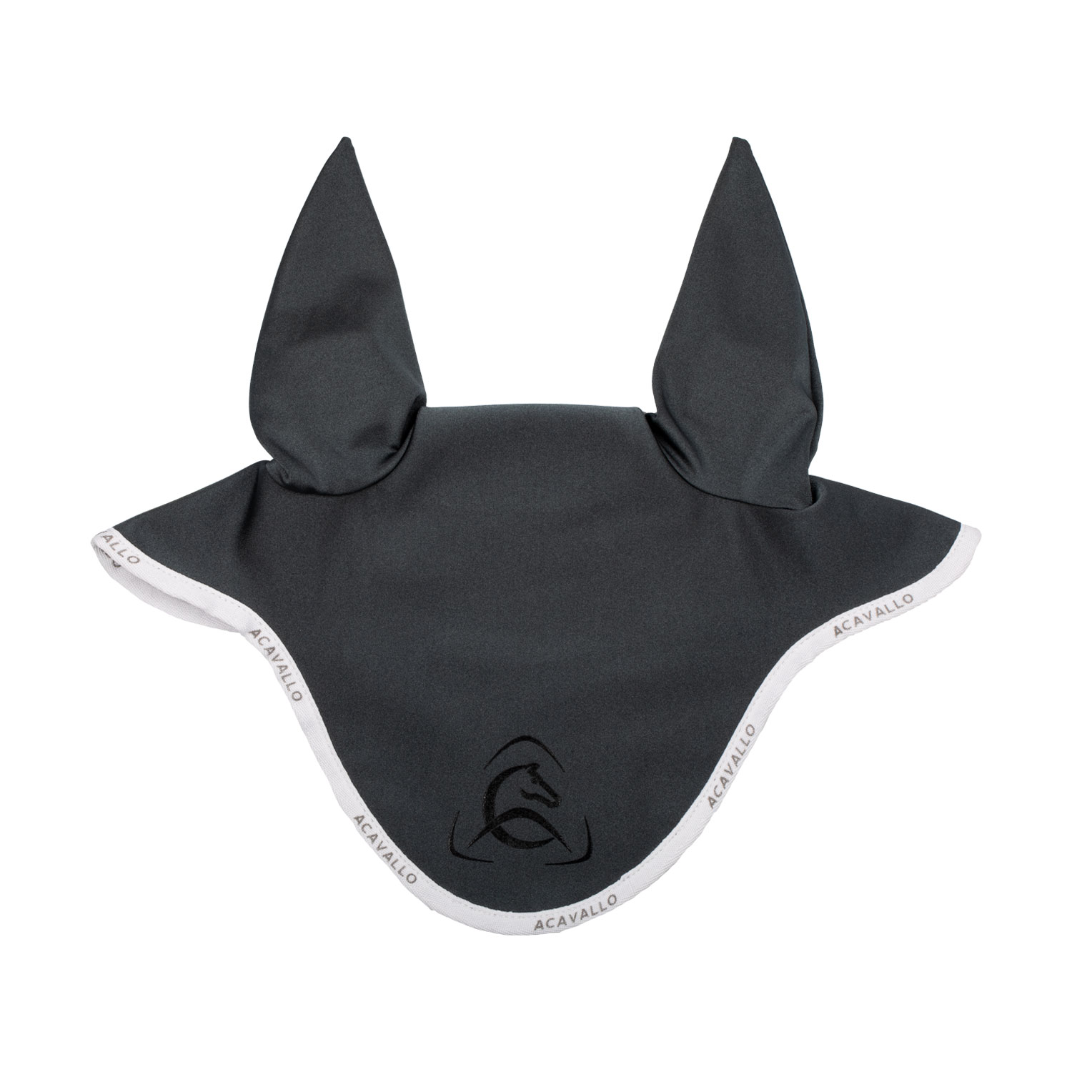 Acavallo Lykra Fliegenohren mit Silikon Logo - smoke dore/white