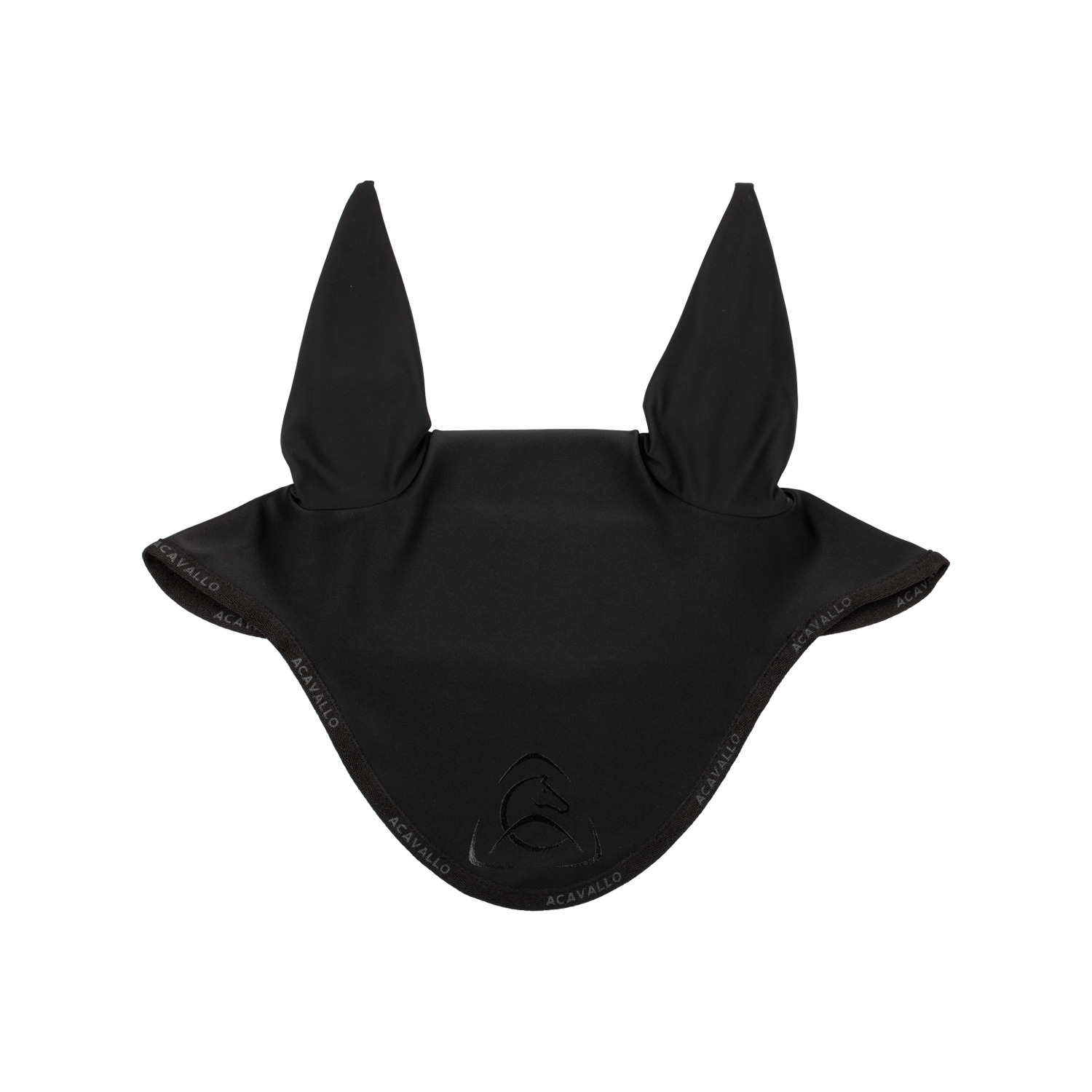 Acavallo Lykra Fliegenohren mit Silikon Logo - black/black