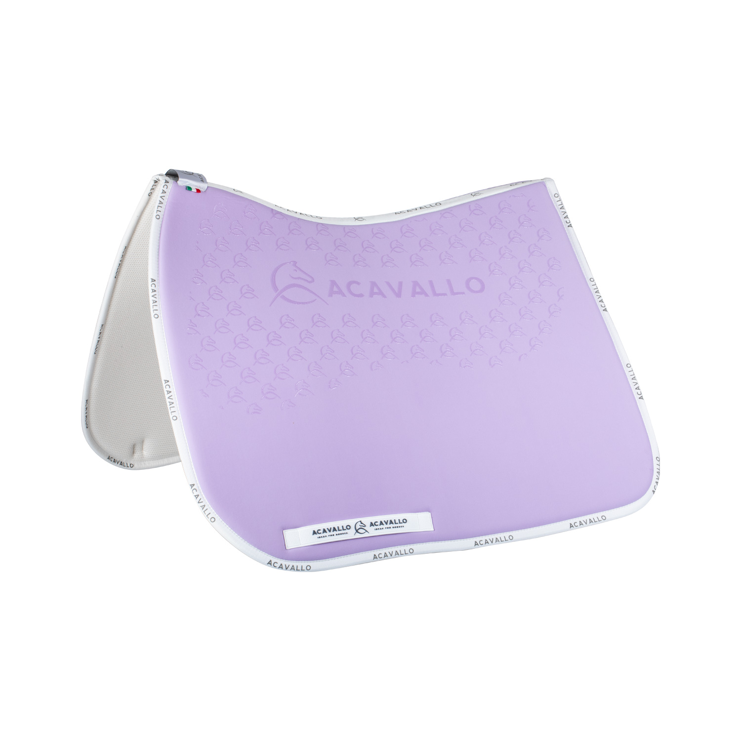 Acavallo Dressur Schabracke mit Silikon Grip - lilla/white