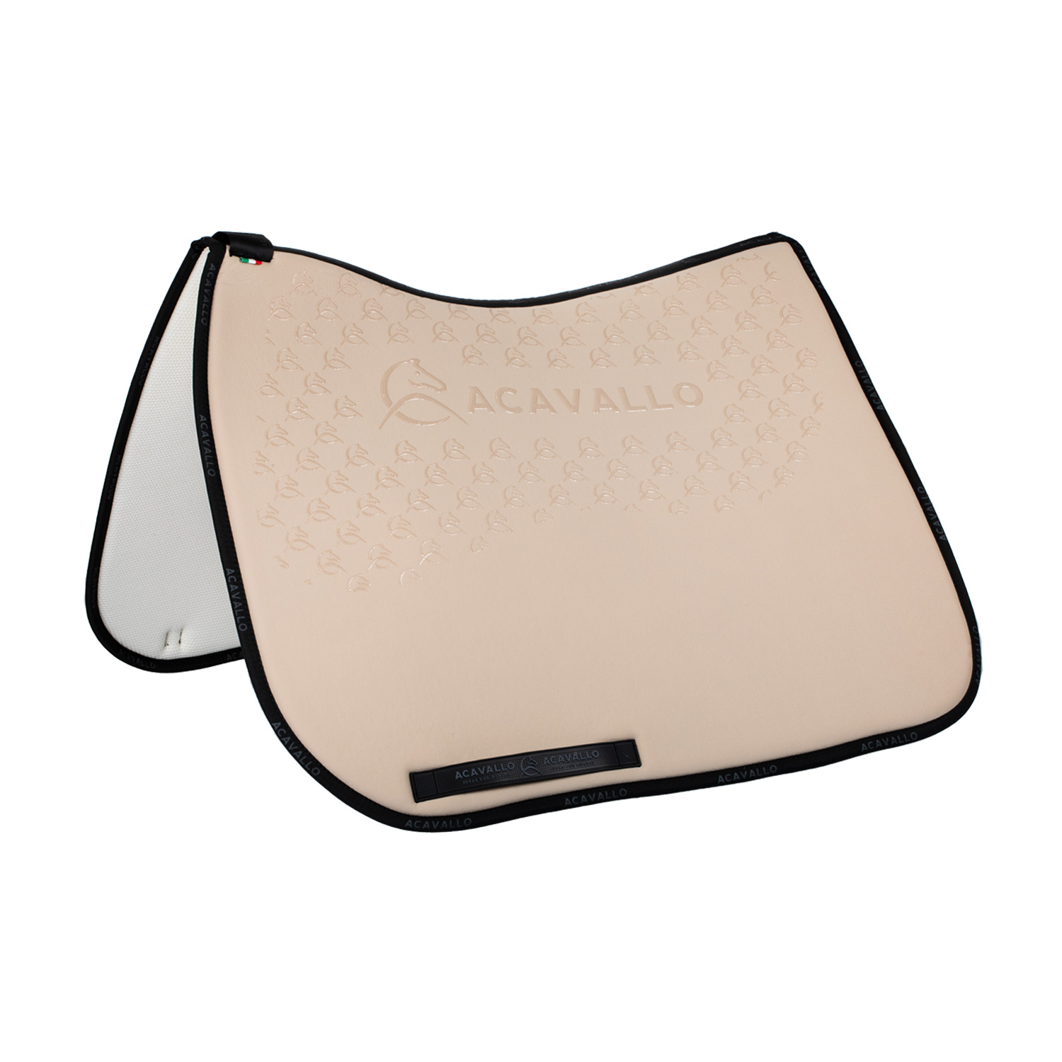 Acavallo Dressur Schabracke mit Silikon Grip - sand/black