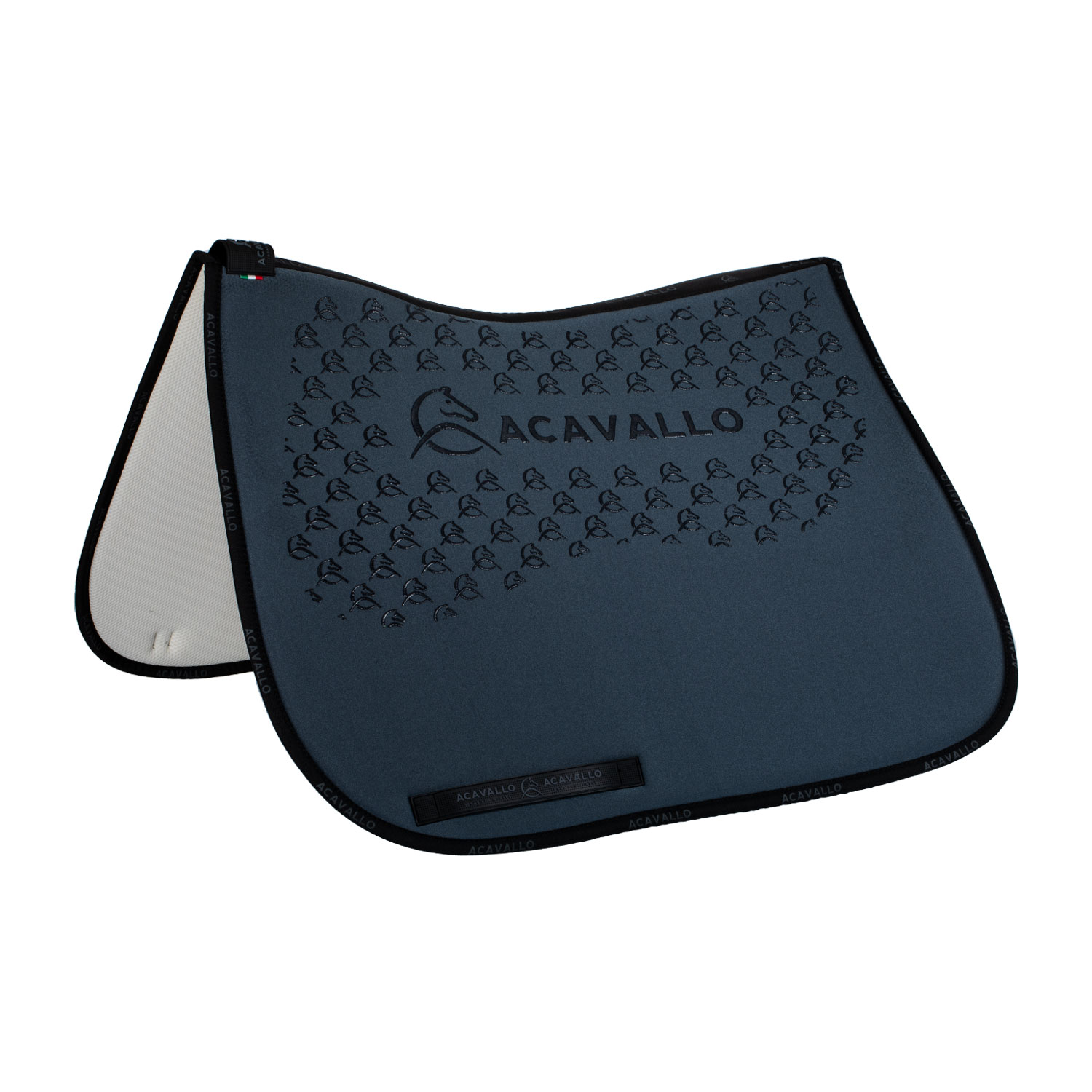 Acavallo Dressur Schabracke mit Silikon Grip - smoke dore/black