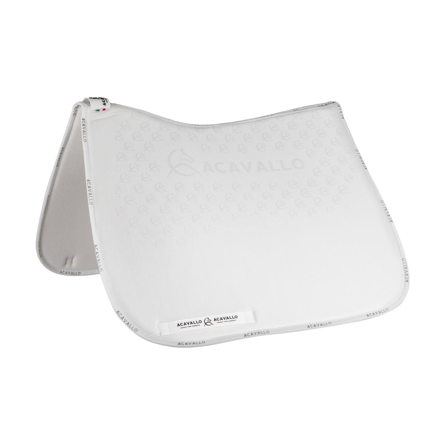 Acavallo Dressur Schabracke mit Silikon Grip - white/white