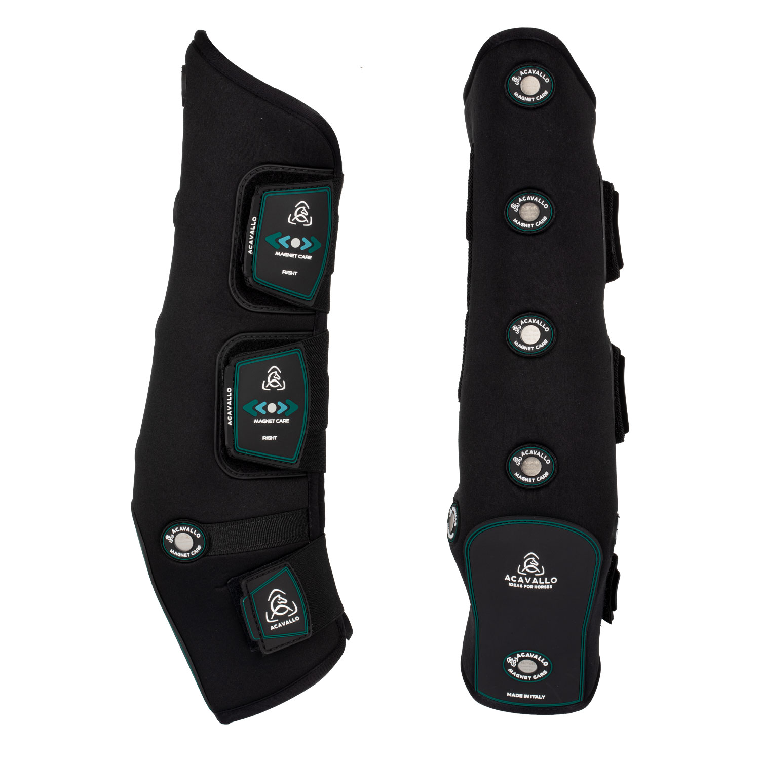 Acavallo Magnetic Care Gamaschen hinten - black, Größe S