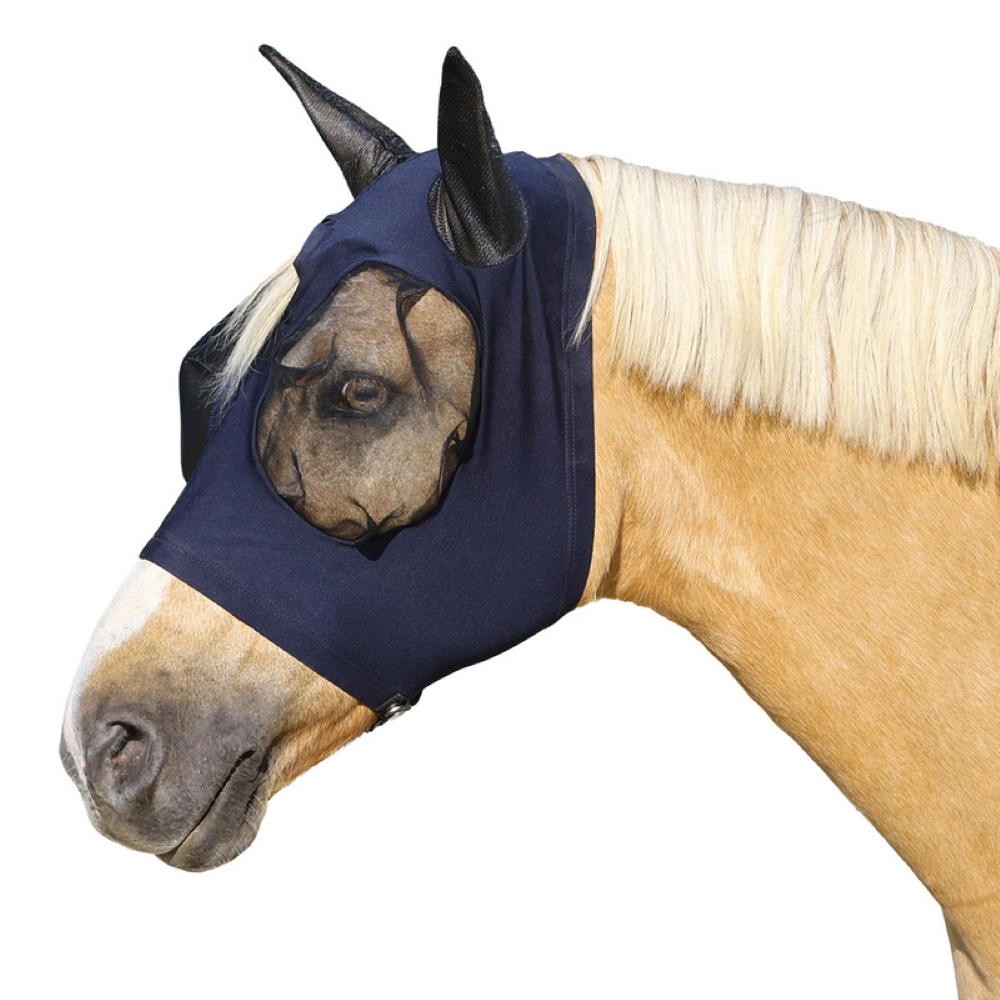 Euroriding Fliegenmaske Lycra Flex - navy, Größe L