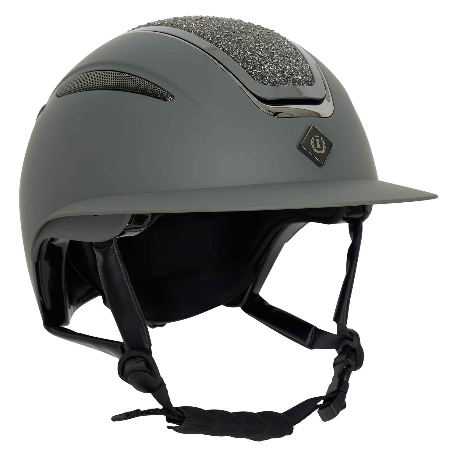 Imperial Riding Reithelm IRHOlania Deluxe Big Visor - Grey, Größe M