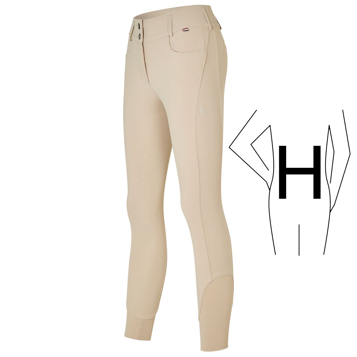 Kingsland KLKira Vollgrip Reithose H Shape Damen - beige cobblestone, Größe 44