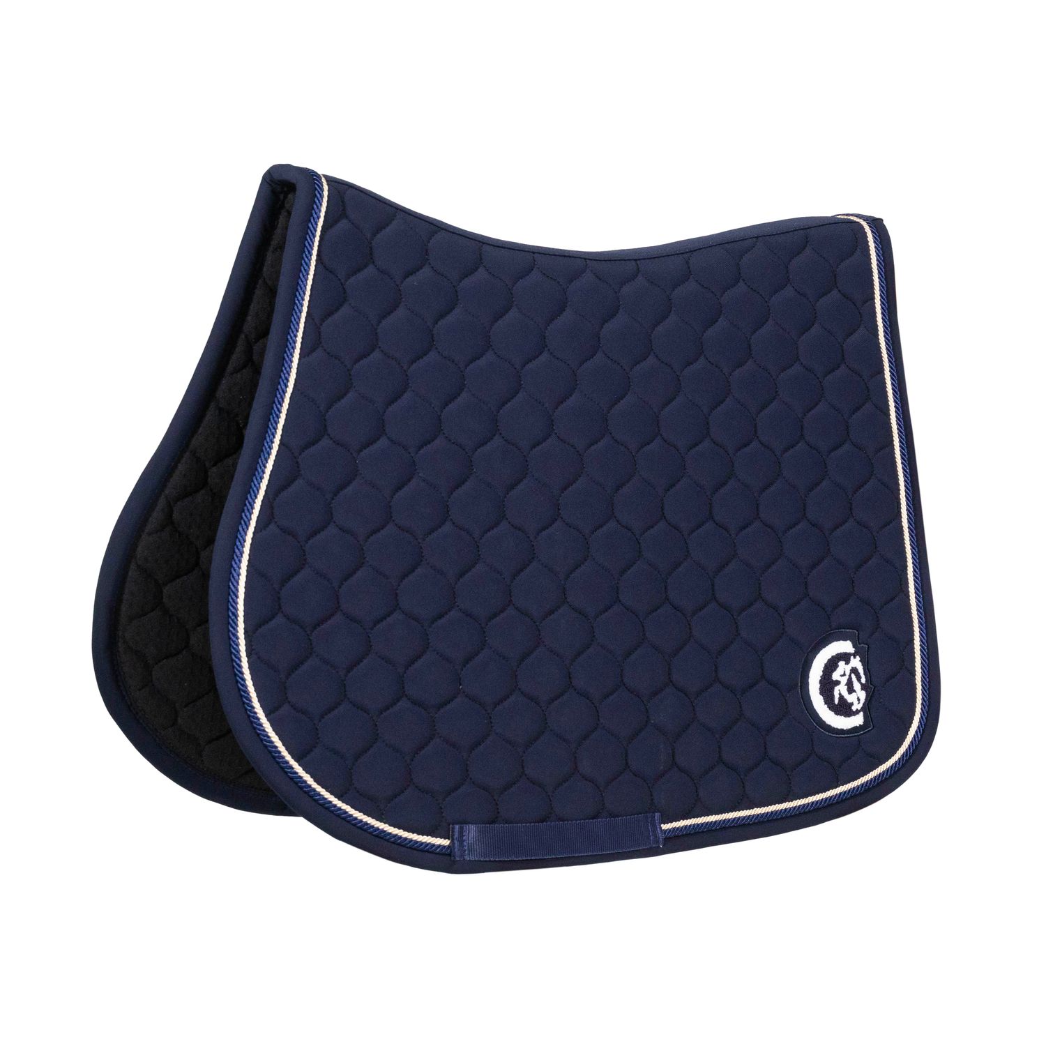Kentucky Horsewear Schabracke Springen mit 3D Logo Onion Quilt - navy, Größe Warmblut Springen