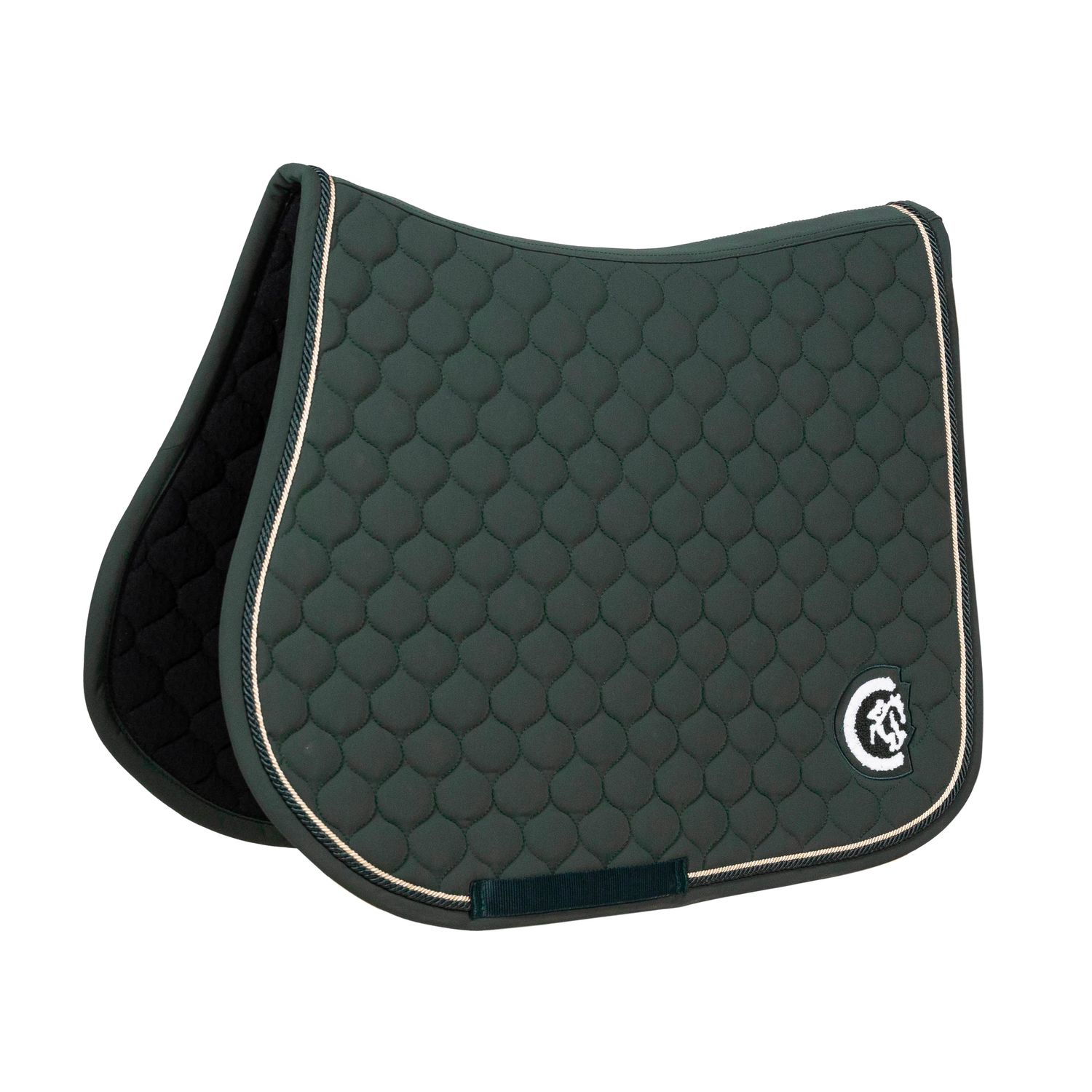 Kentucky Horsewear Schabracke Springen mit 3D Logo Onion Quilt - grün, Größe Warmblut Springen
