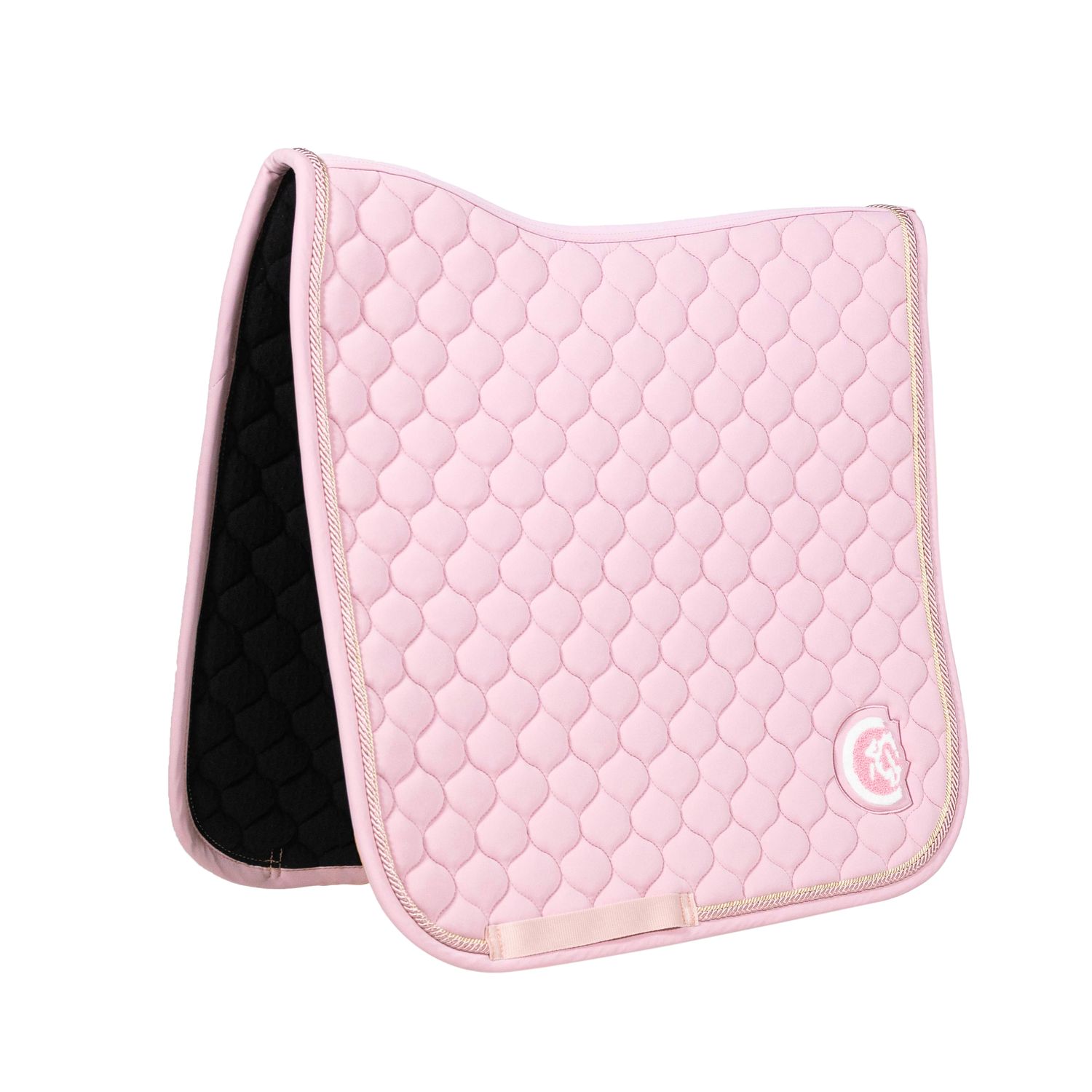 Kentucky Horsewear Schabracke Dressur mit 3D Logo Onion Quilt - hellrosa, Größe Warmblut Dressur