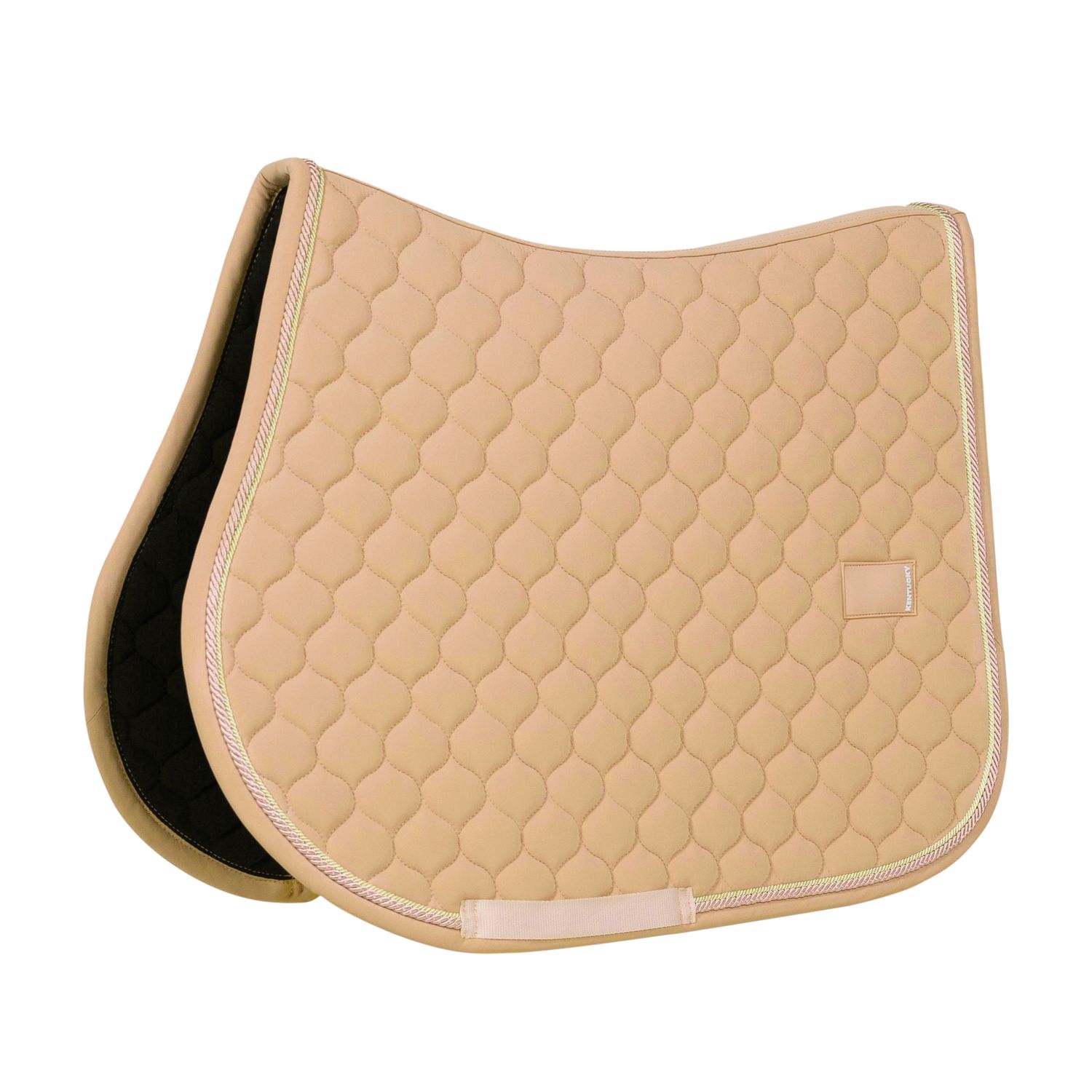 Kentucky Horsewear Schabracke Springen Rubber Logo - beige, Größe Warmblut Springen