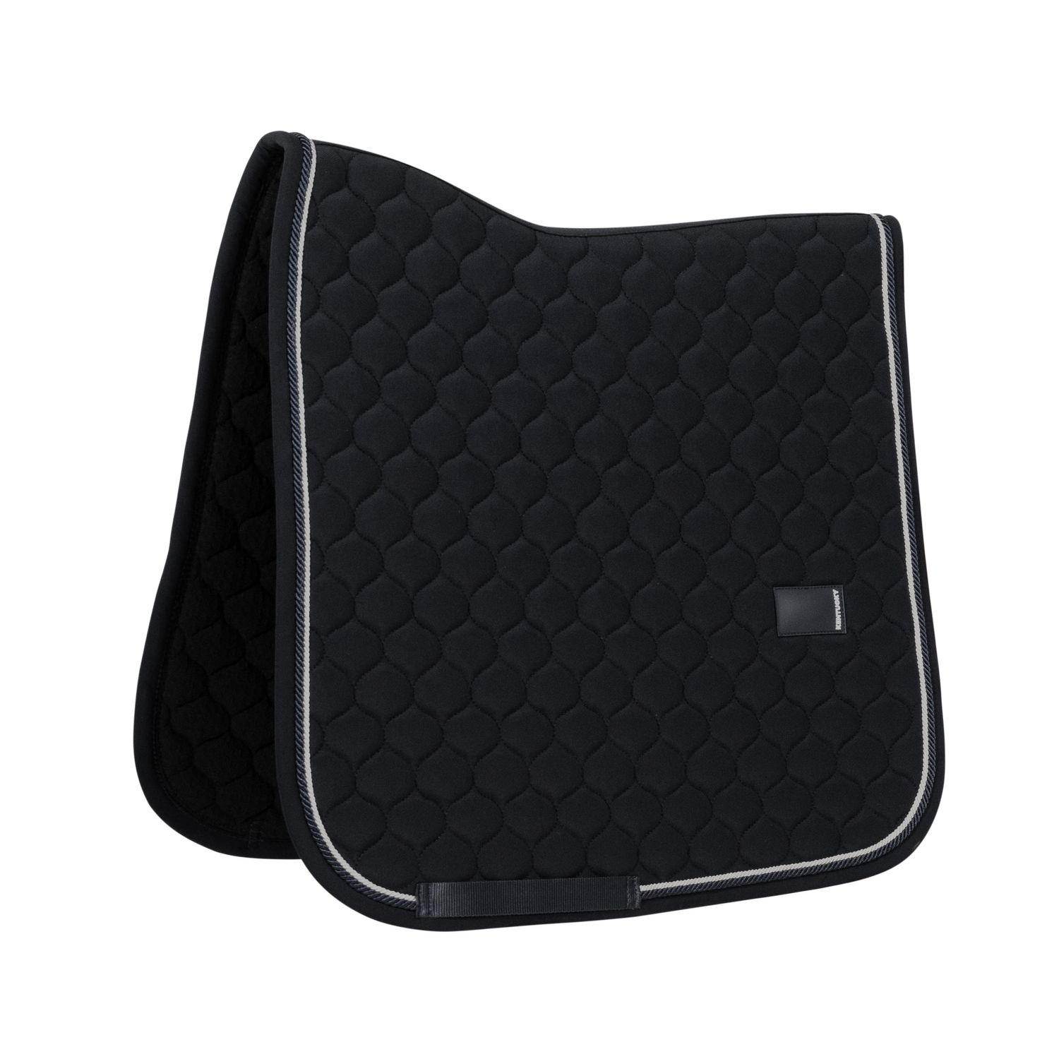 Kentucky Horsewear Schabracke Dressur Rubber Logo - schwarz, Größe Warmblut Dressur