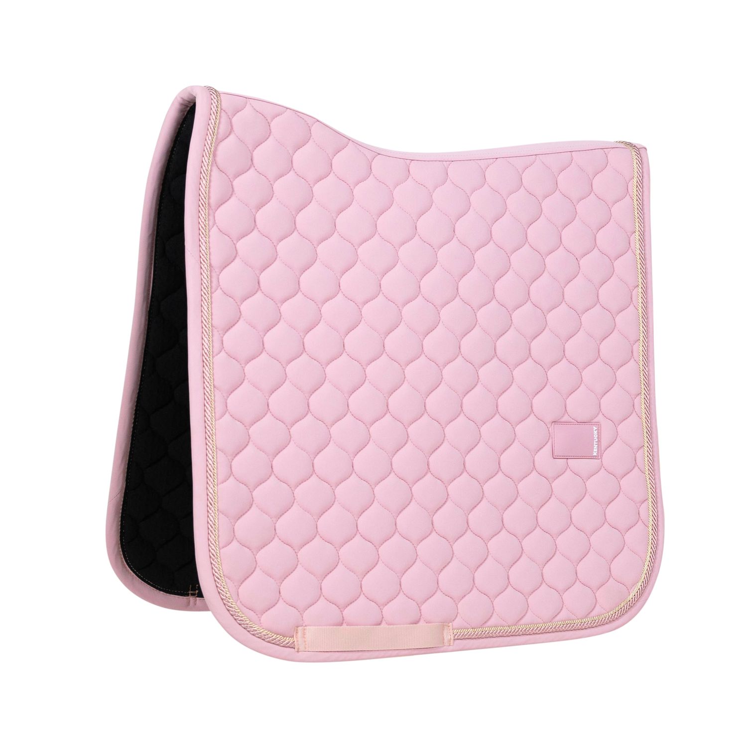 Kentucky Horsewear Schabracke Dressur Rubber Logo - hellrosa, Größe Warmblut Dressur