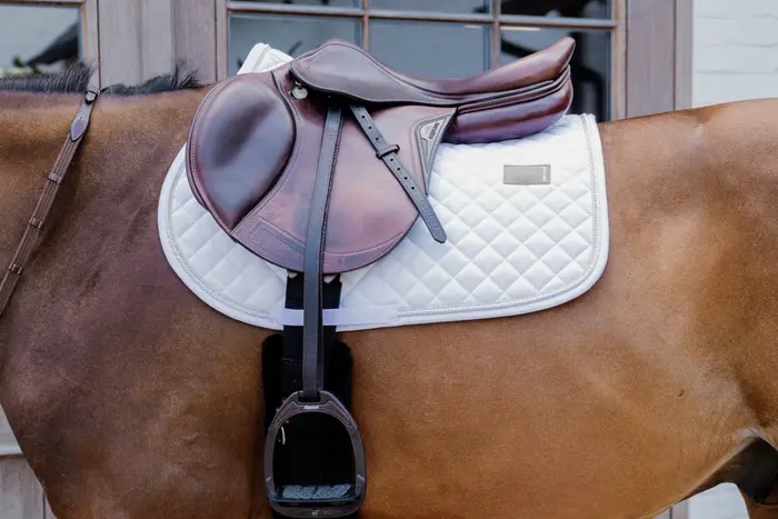 Kentucky Horsewear Schabracke Springen Diamond Rope - weiß, Größe Warmblut Springen