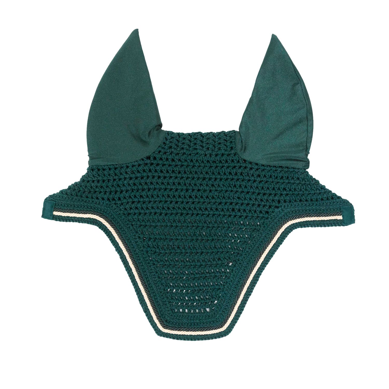 Kentucky Horsewear Fliegenmütze Fly Veil Wellington Diamond Rope - grün, Größe Full