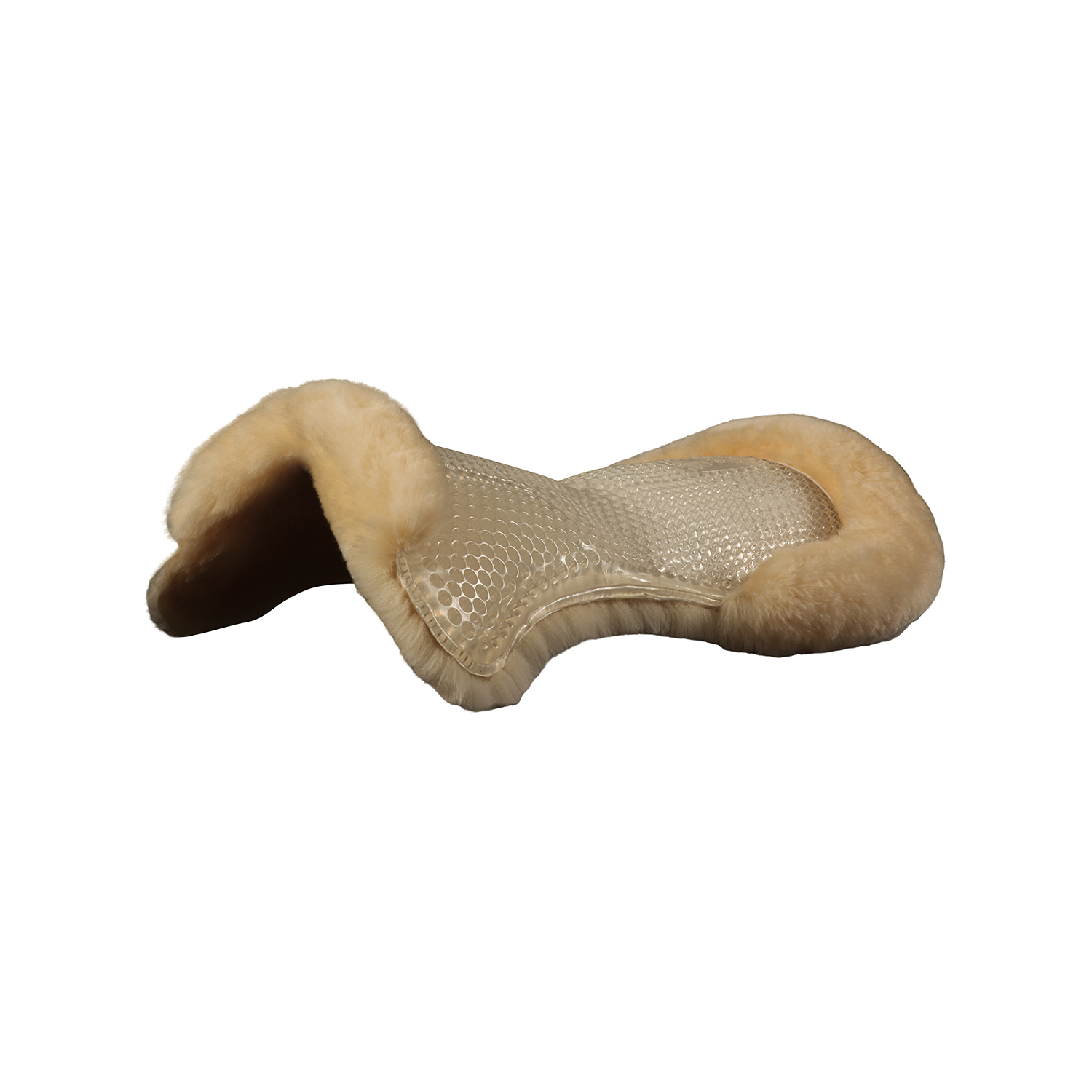 Acavallo Gel Pad Front Riser Schaffellunterseite - transparent/natural