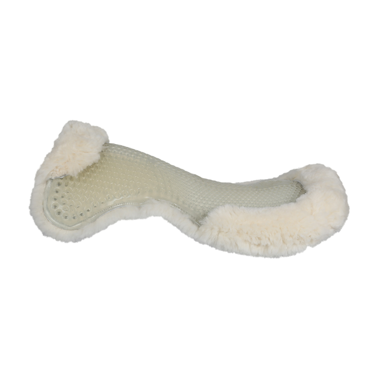 Acavallo Gel Pad Front Riser Schaffellunterseite - transparent/white