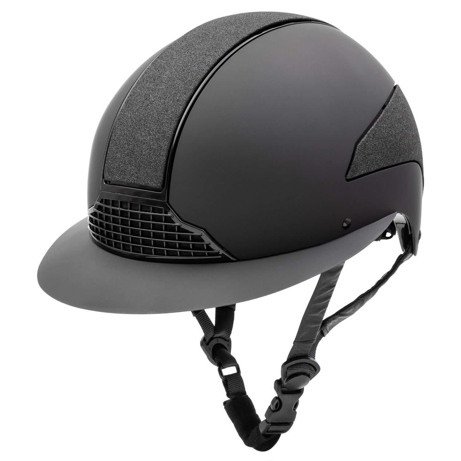 SWING Reithelm H24 Lady shine - schwarz shine. matt, Größe 59 - 61 cm
