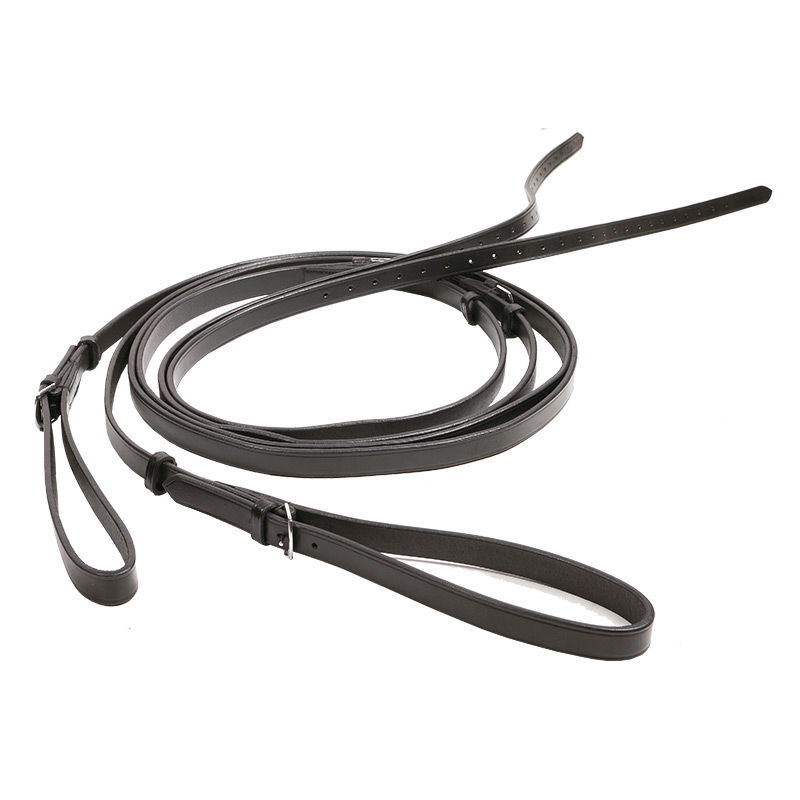 Kavalkade Philips-Zügel Leder - schwarz, Größe Warmblut